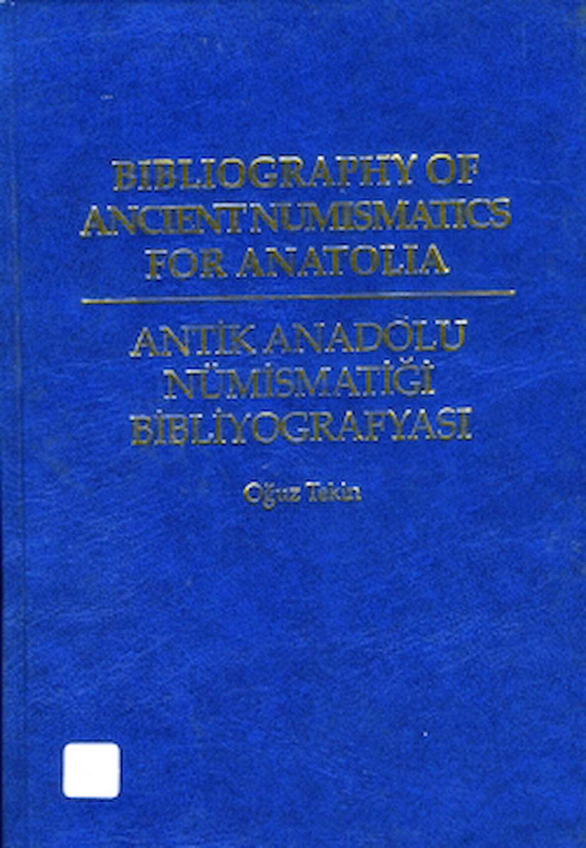 Bibliography Of Ancient Numismatics For Anatolia