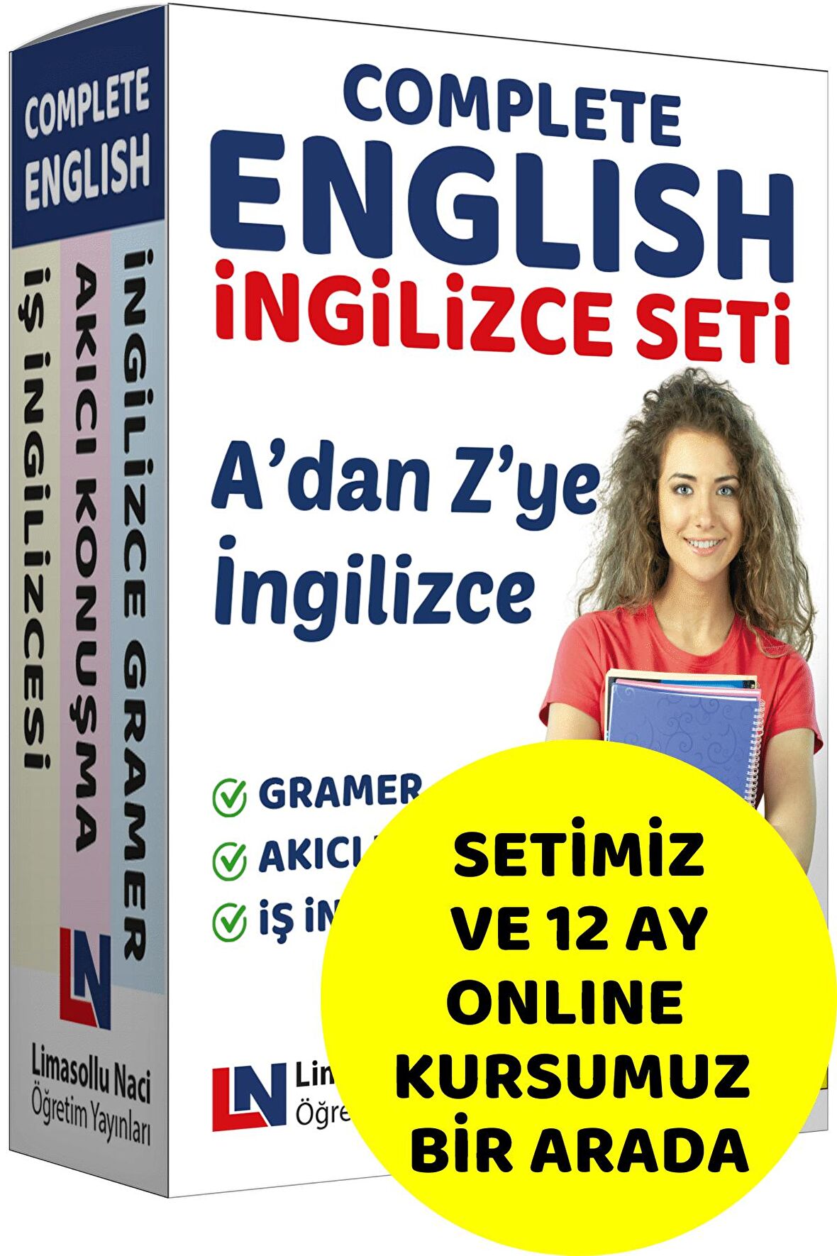 Komple İngilizce Eğitim Seti + 12 Aylık Online İngilizce Kursu