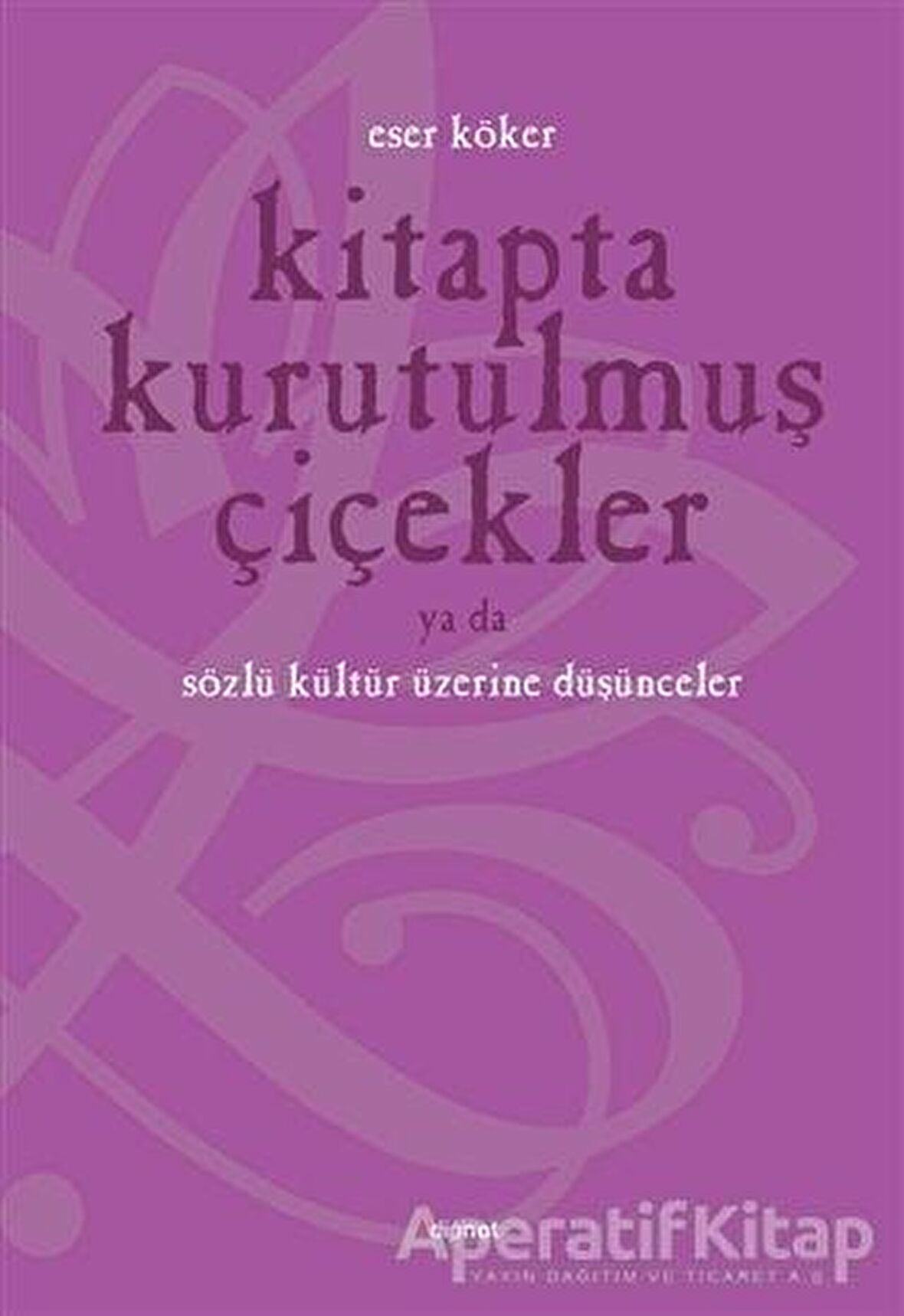 Kitapta Kurutulmuş Çiçekler Ya da Sözlü Kültür Üzerine Düşünmek