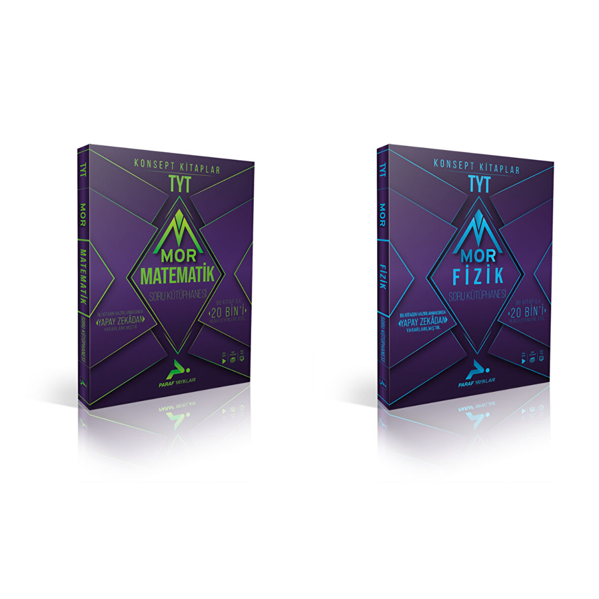 Paraf Yayınları Mor  TYT Fizik & Matematik Soru Bankaları