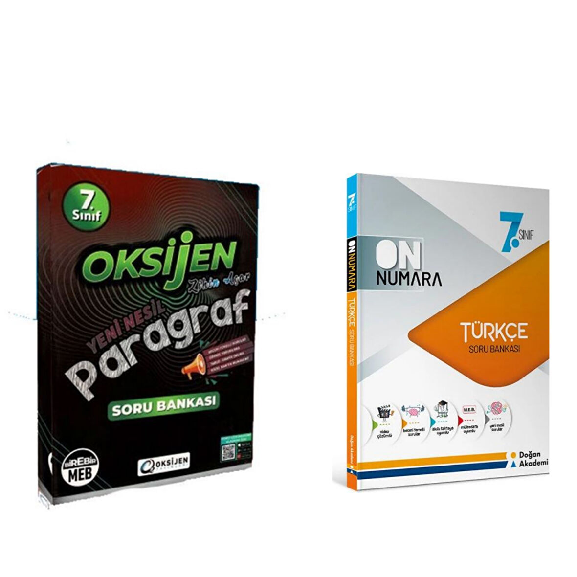 Oksijen Yayınları 7.sınıf Paragraf Soru Bankası & Doğan Akademi 7.sınıf Türkçe Çalışma Kitabı