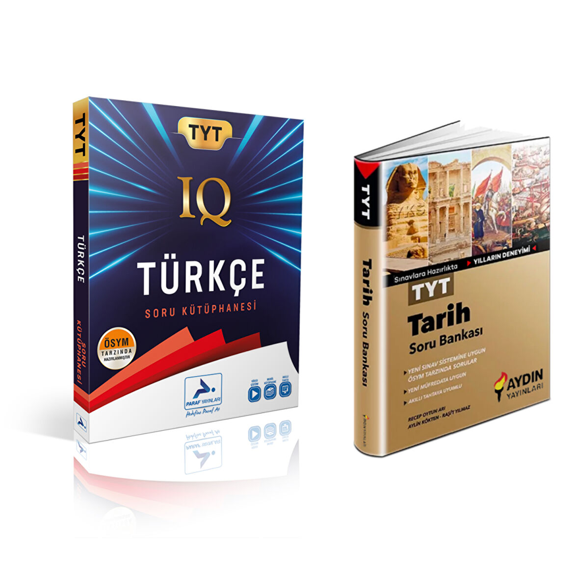 Paraf Yayınları Iq Tyt Türkçe Soru Kütüphanesi & Aydın Yayınları Tyt Tarih Soru Bankası