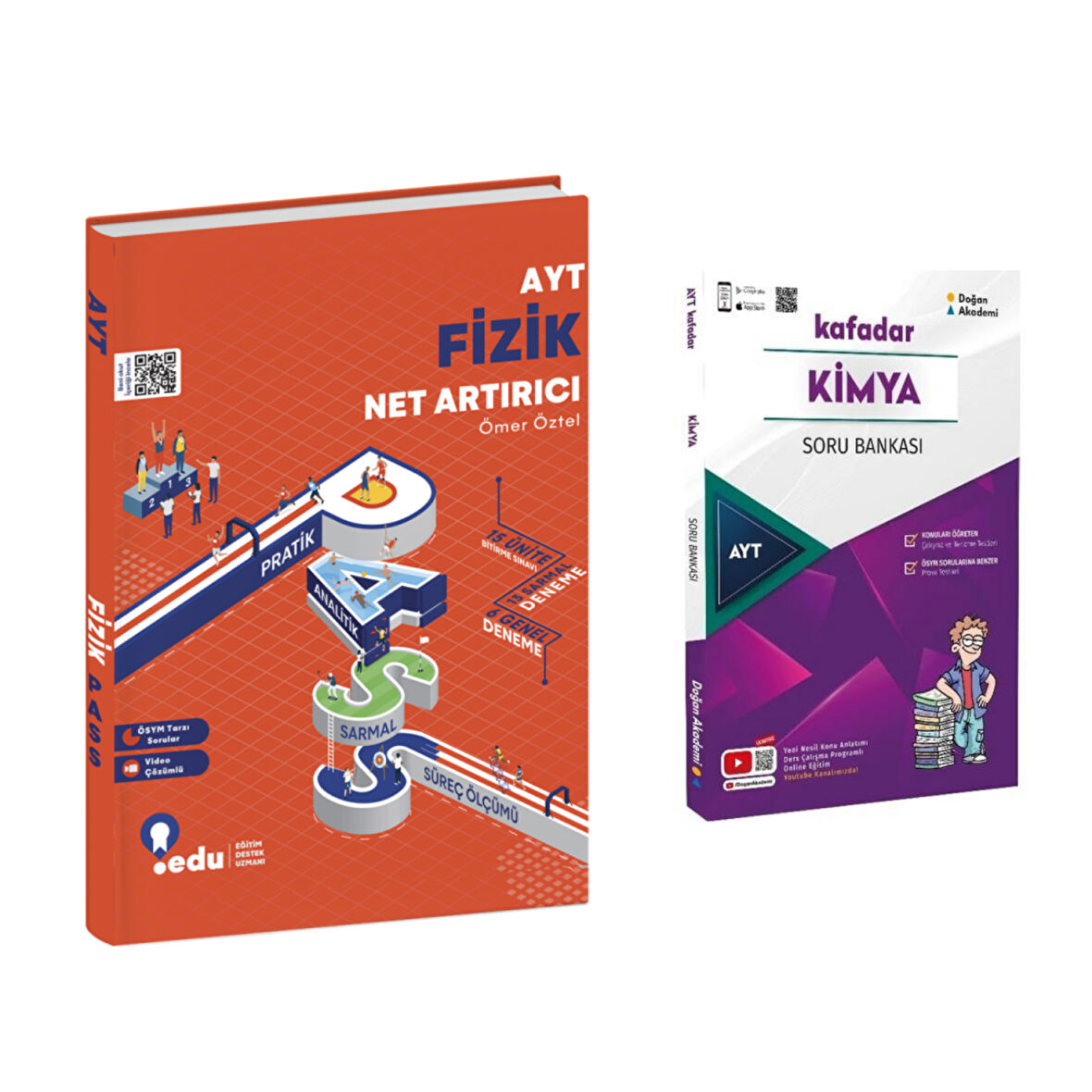 Edu Yayınları Ayt Fizik Net Artırıcı & Doğan Akademi Kafadar Kimya Soru Ban.