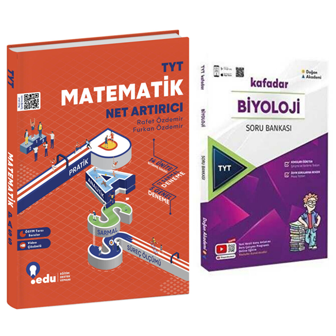 Edu Yayınları Tyt Matematik Net Artırıcı & Doğan Akademi Kafadar Biyoloji Soru Ban.