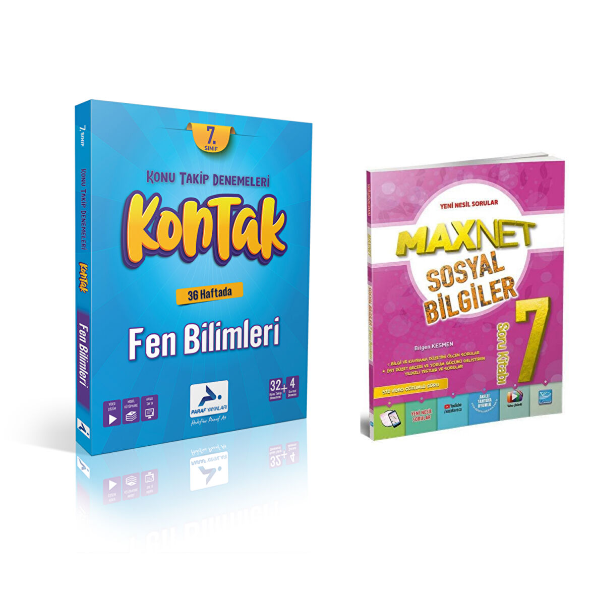 Paraf Yayınları 7.sınıf Kontak Fen Bil. Deneme &  7.sınıf Sosyal Bil. Soru Kitabı