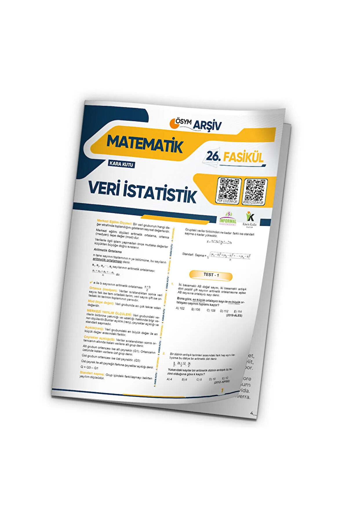2025 ALES Matematik Veri İstatistik ÖSYM Çıkmış Soru Bankası Modüler Set Çözümlü 26.Fasikülü