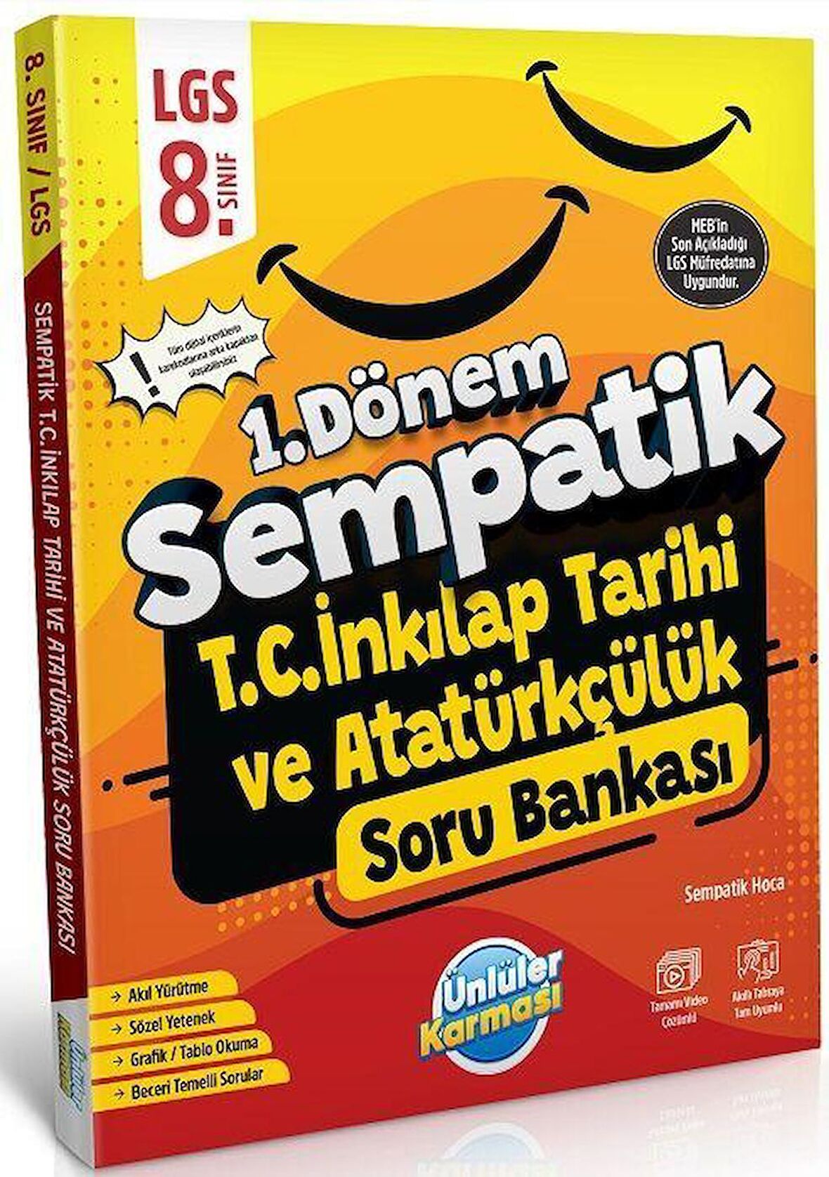 8. Sınıf LGS TC İnkılap Tarihi ve Atatürkçülük 1. Dönem Sempatik Soru Bankası Ünlüler Karması