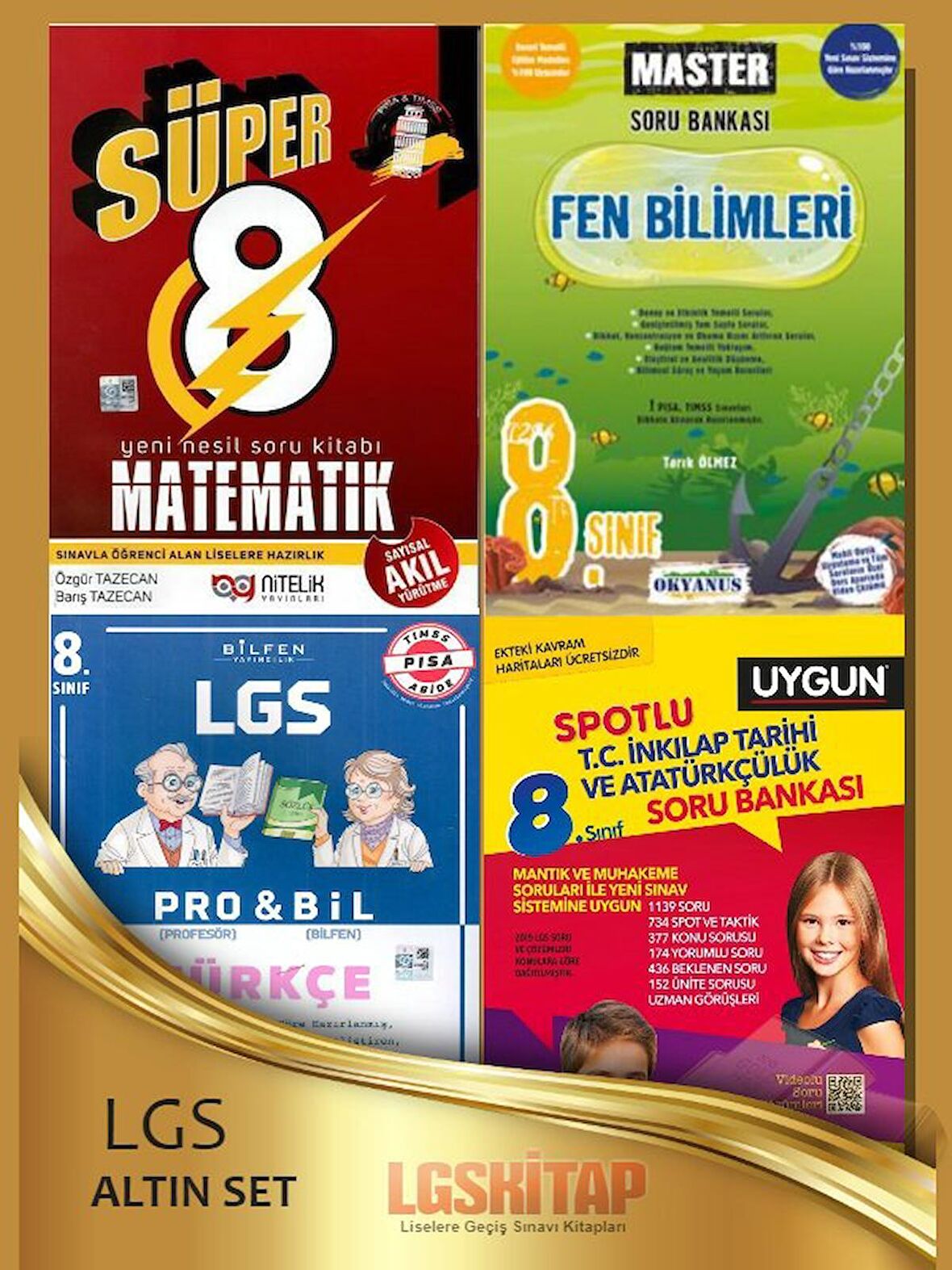 ALTIN SET - 8.Sınıf LGS 4'lü Şampiyonların Tercihi Altın Set