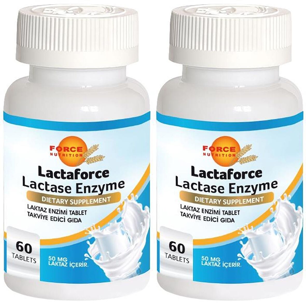 Laktaz Enzimi Lactaforce 2x60 Tablet Lactase Enzyme