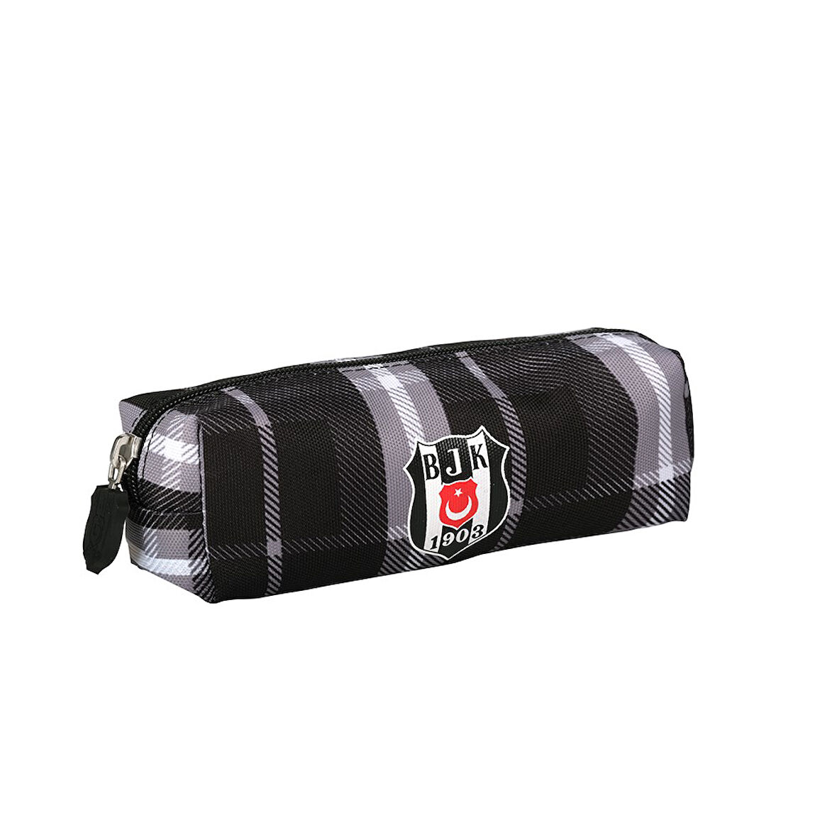 Beşiktaş Orijinal Ekose Desenli Tek Gözlü Kalem Çantası