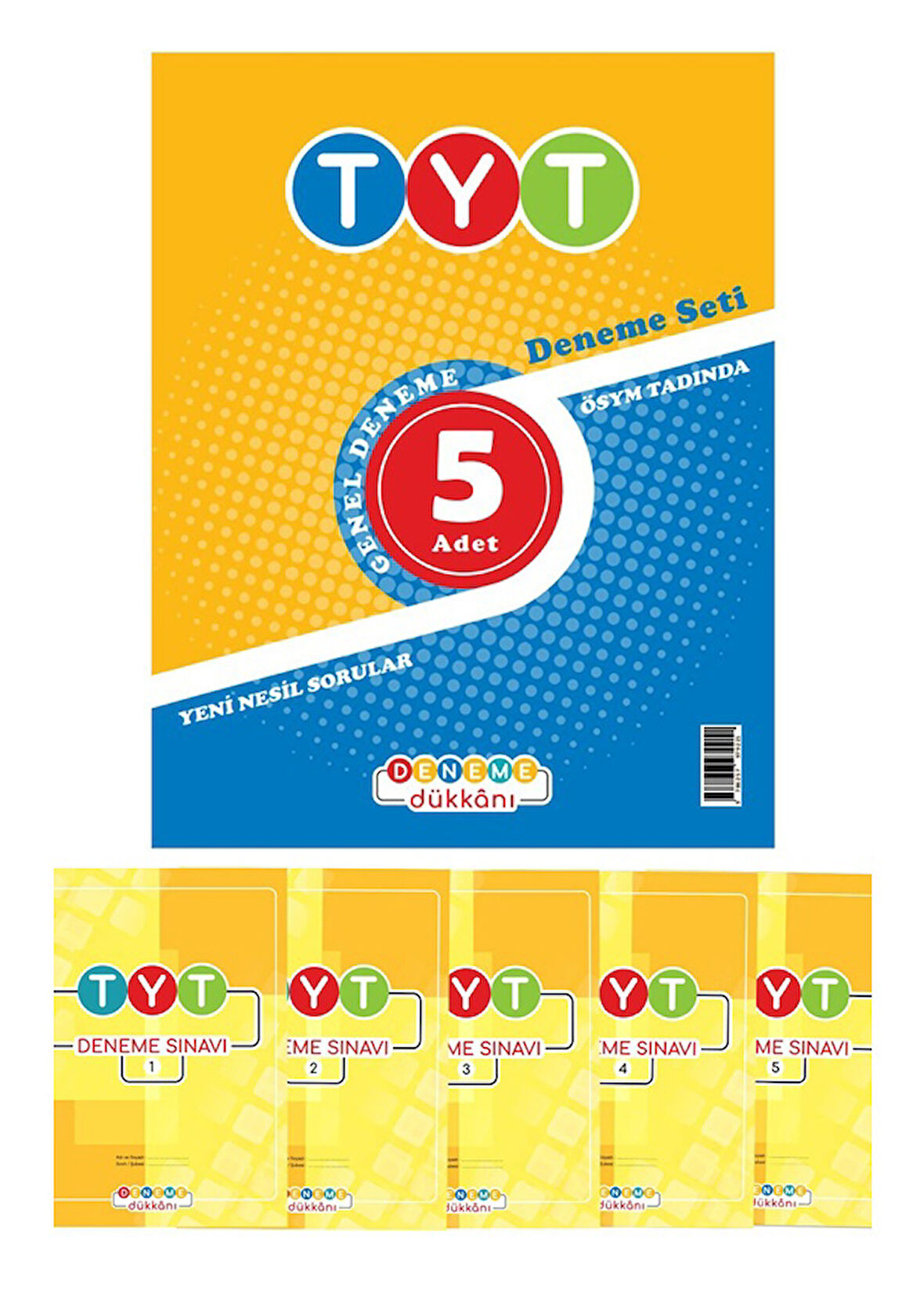 Deneme Tyt Deneme Seti 5Li ve Tyt Matematik Denemeleri 9786056987434