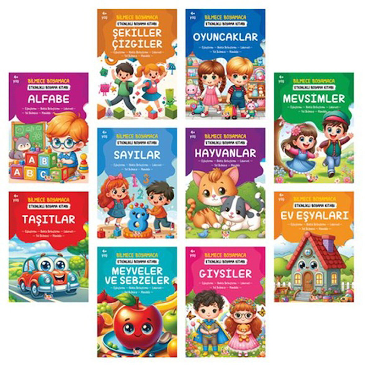 Efsane Renkler Boyama Kitabı Farklı - 3 kitap