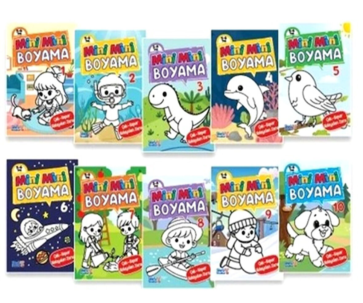 Sihirli Parmaklar - Mini Mini Boyama Kitabı 16 Sayfa Karışık - 6 adet