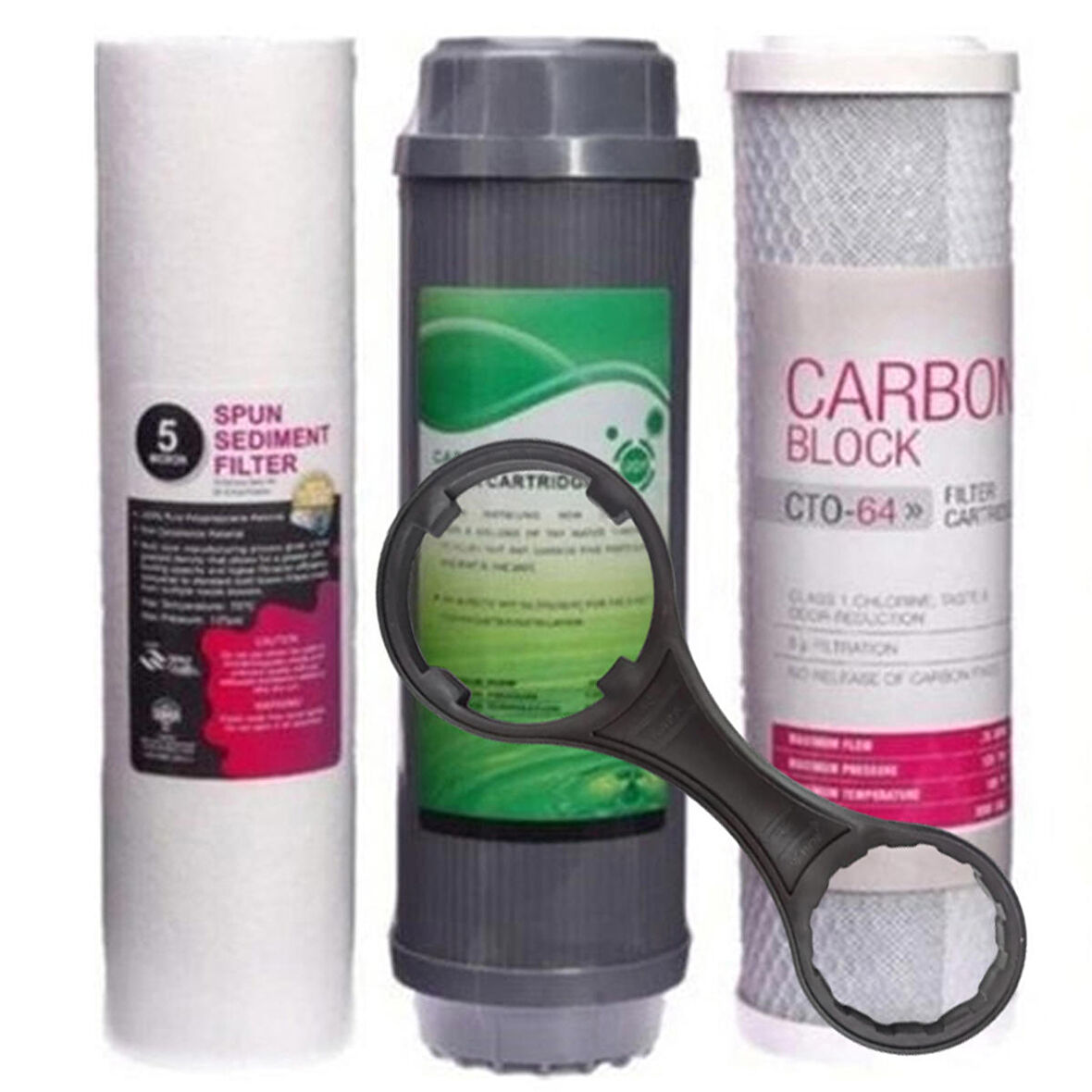 Açık Kasa Su Arıtma Cihazı 3'lü Filtre Seti+açma Anahtarı Hediye