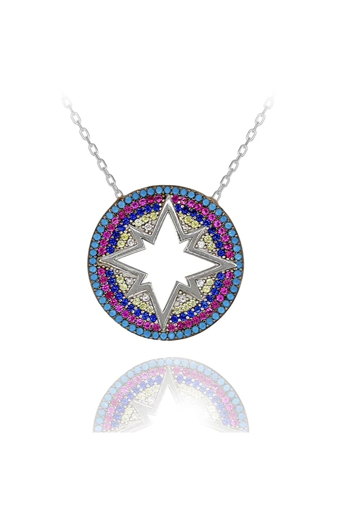 Kuzey Yıldızı Kolye 925 Ayar Gümüş