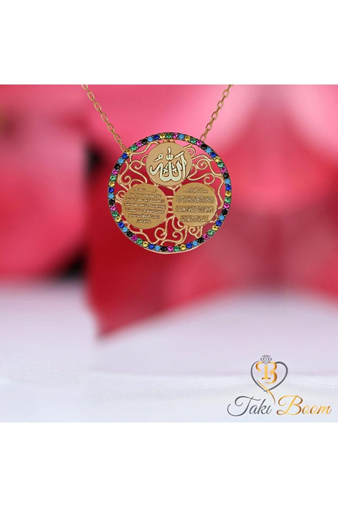 Ayetel Kürsi Nazar Duası Ve Allah Yazılı Dualı Kolye 925 Ayar Gümüş Kolye