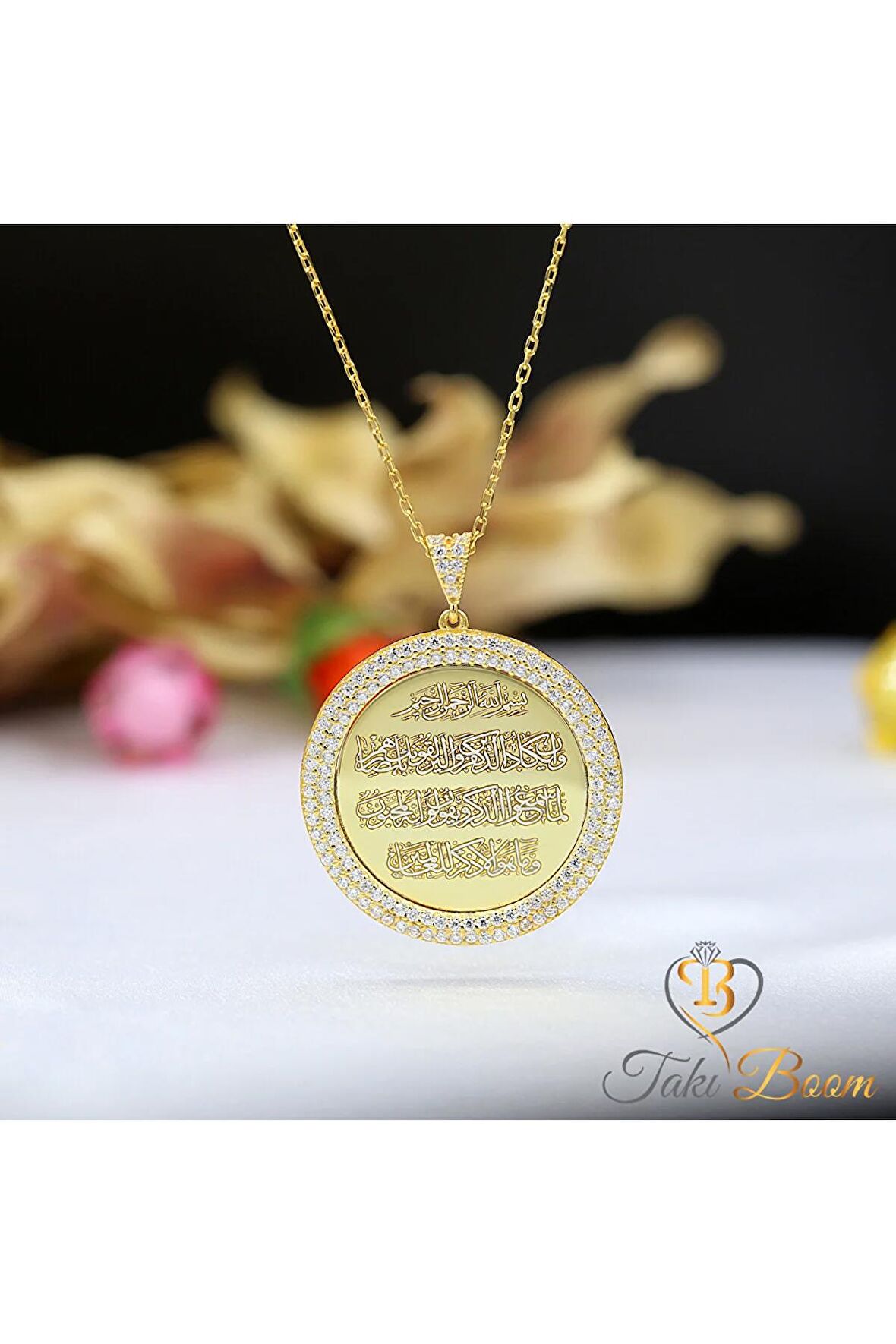 Nazar Duası Kolye, Dualı Kolye, Altın Kaplama, 925 Ayar Gümüş Kolye