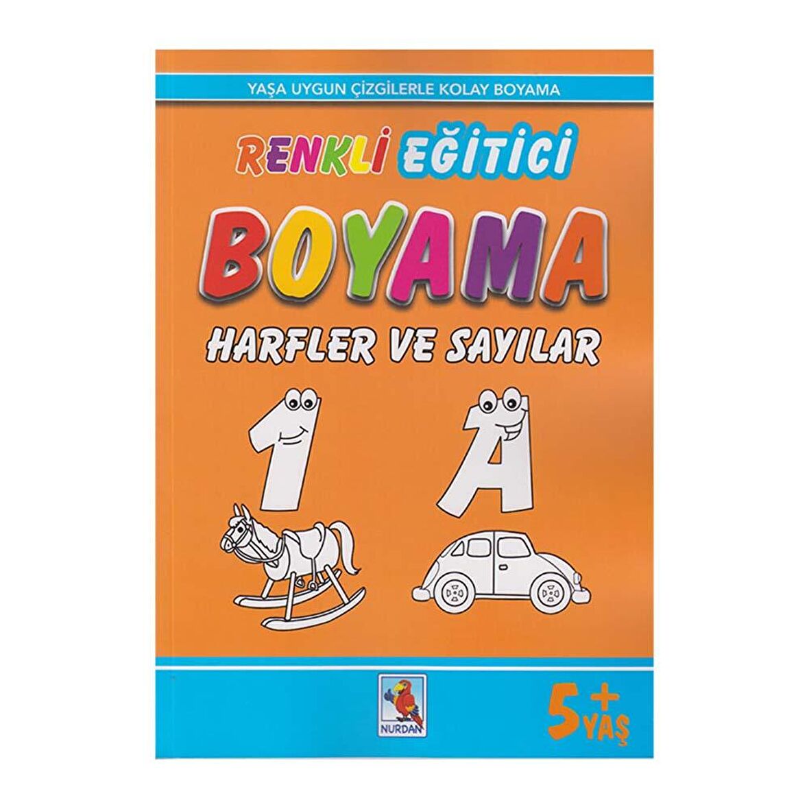 Renkli Eğitici Boyama Harfler ve Sayılar 5+ Yaş