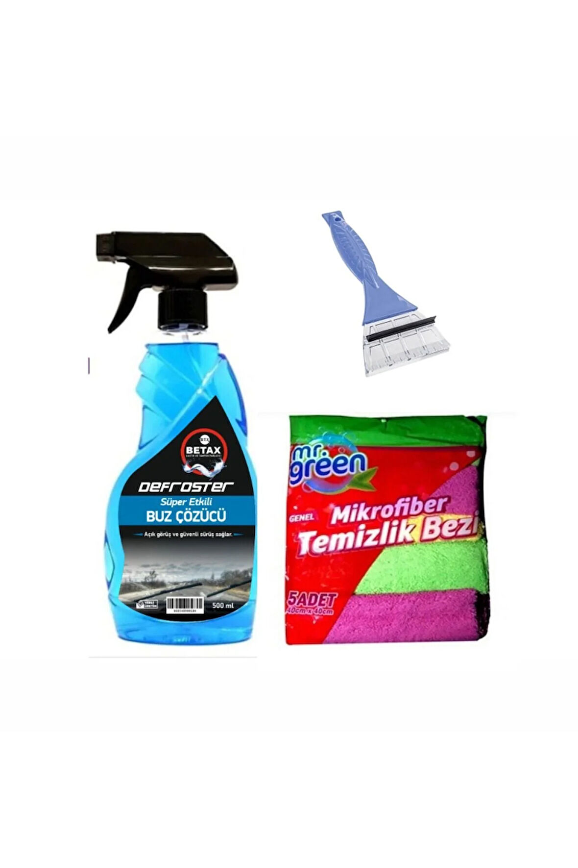 Buz çözücü 5li bez Terminatör kazıyıcı 3 lü set