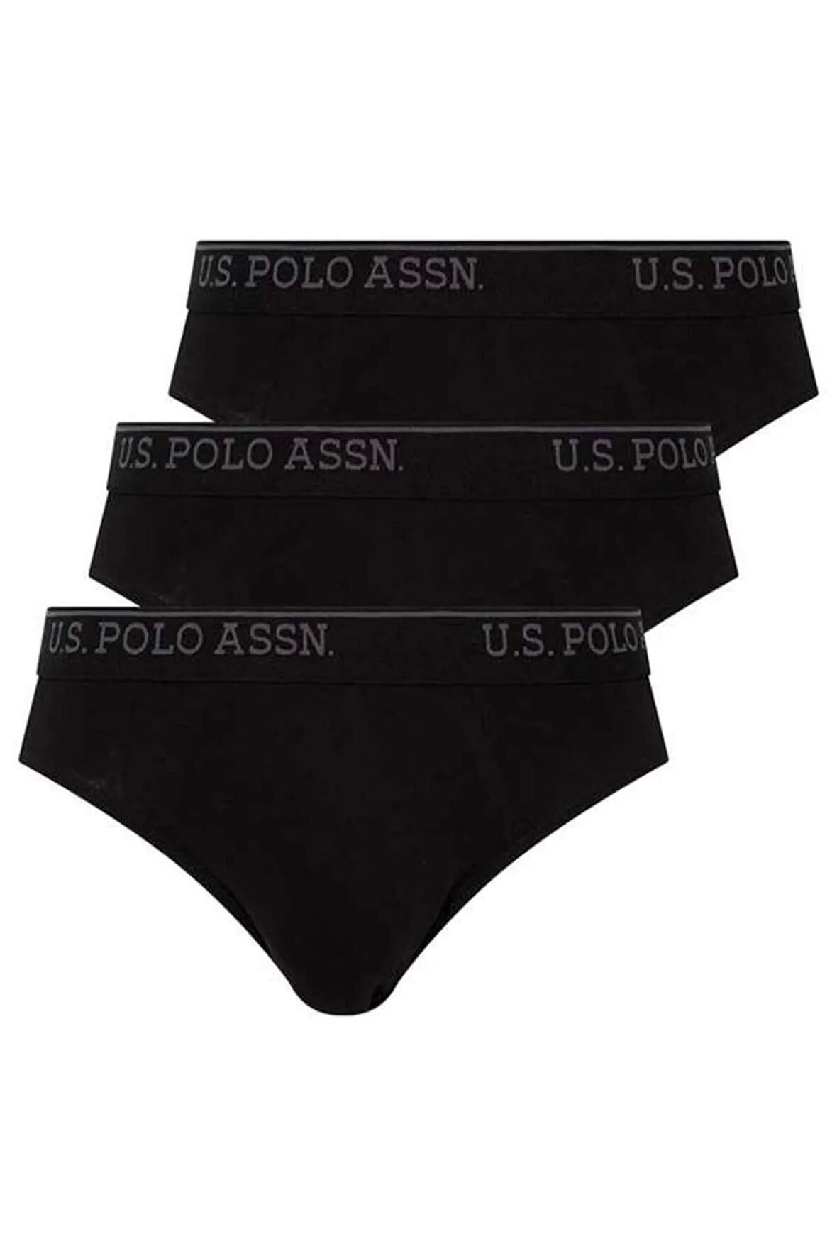 . U.s. Polo Erkek Üçlü Slip Siyah Külot