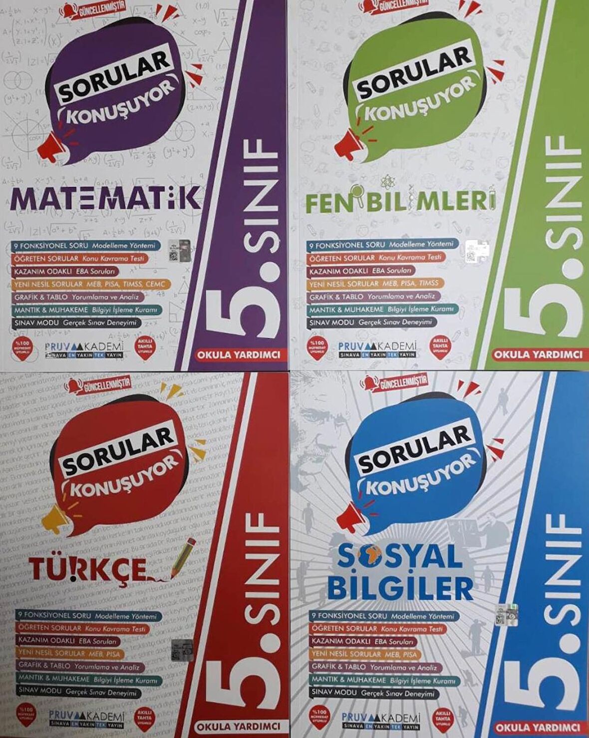 Pruva Akademi 5.Sınıf 4'lü GÜNCEL Sorular Konuşuyor Soru Bankası Seti