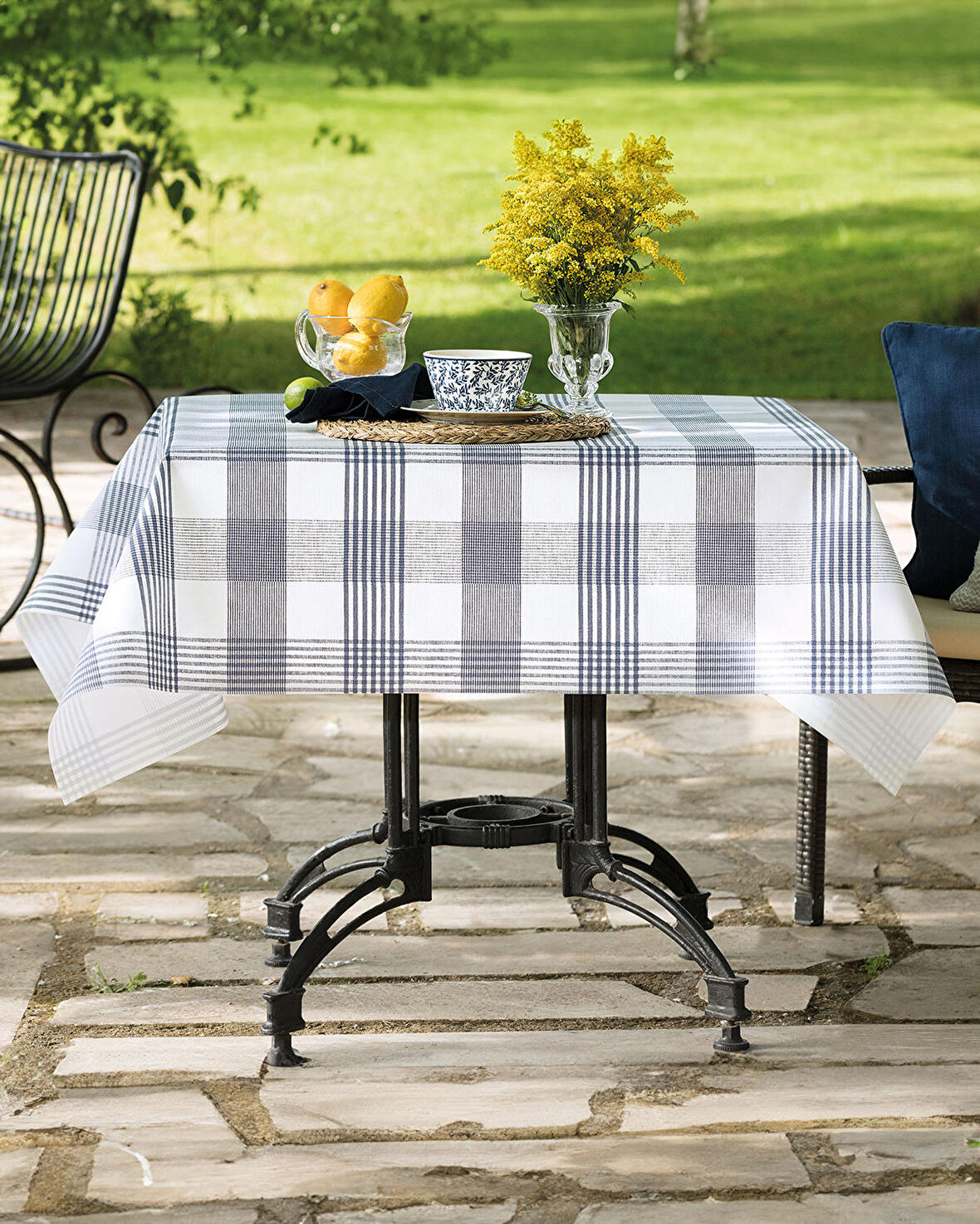 Majori Pvc Masa Örtüsü - İndigo - 100x140 cm