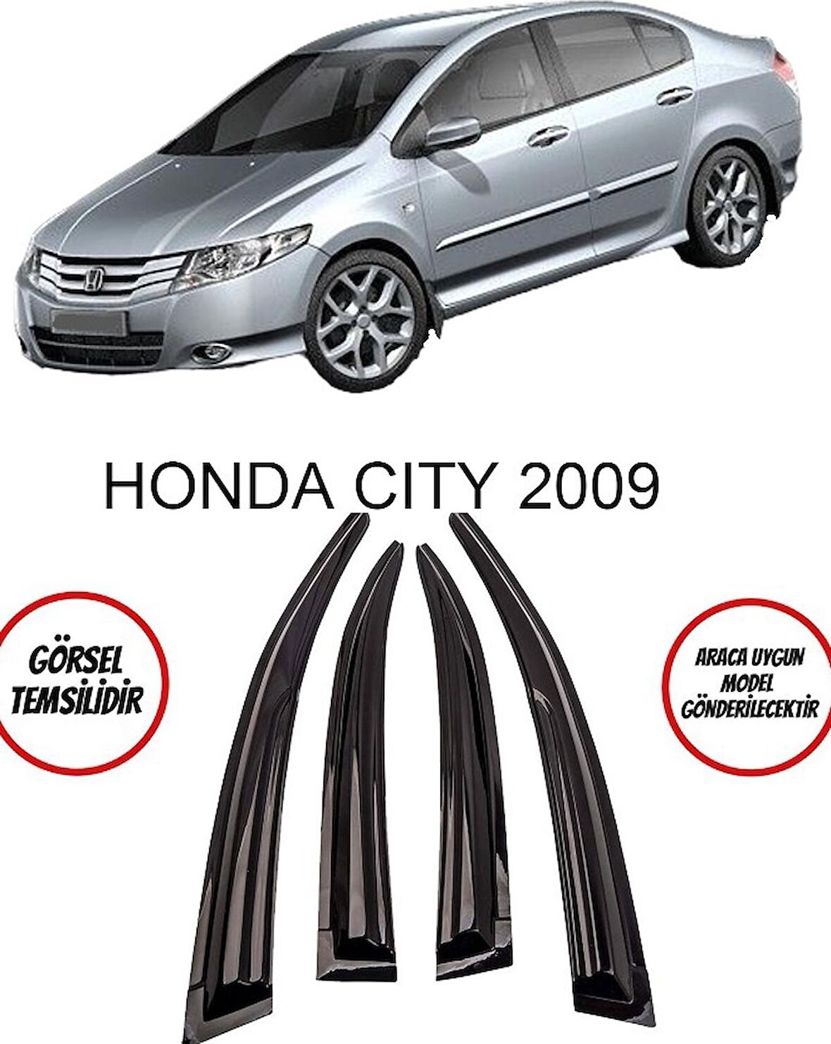 Balp Honda City Cam Rüzgarlığı 4lü 2009 ve Üzeri