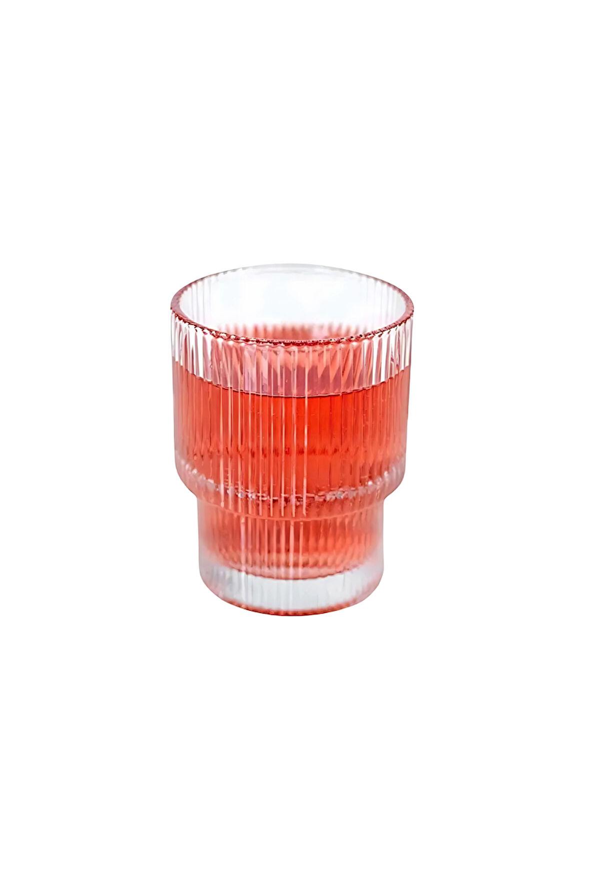 Renksiz Çizgili Tasarım Isıya Dayanıklı Meşrubat Bardağı 230 ml 6 Adet