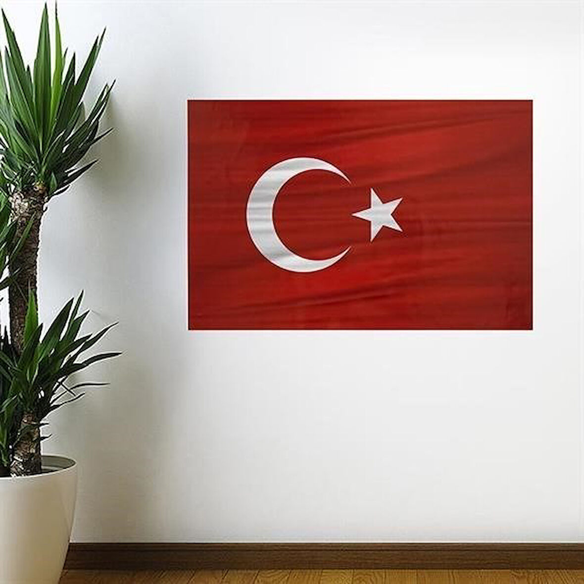 CT-STONES® Dalgalanma Efektli Manyetik Duvar Stickerı Türk Bayrağı 75 x 50 cm
