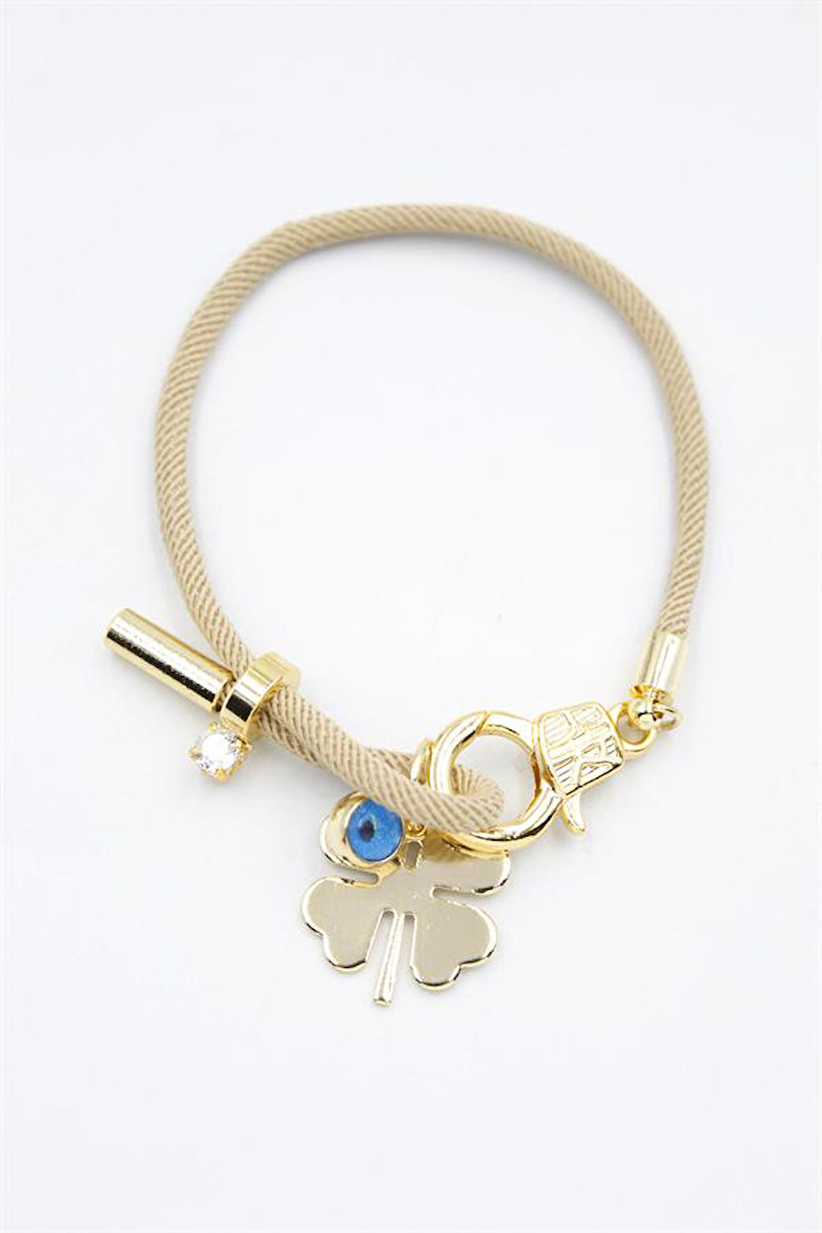 İpli Yonca Bileklik - Bej