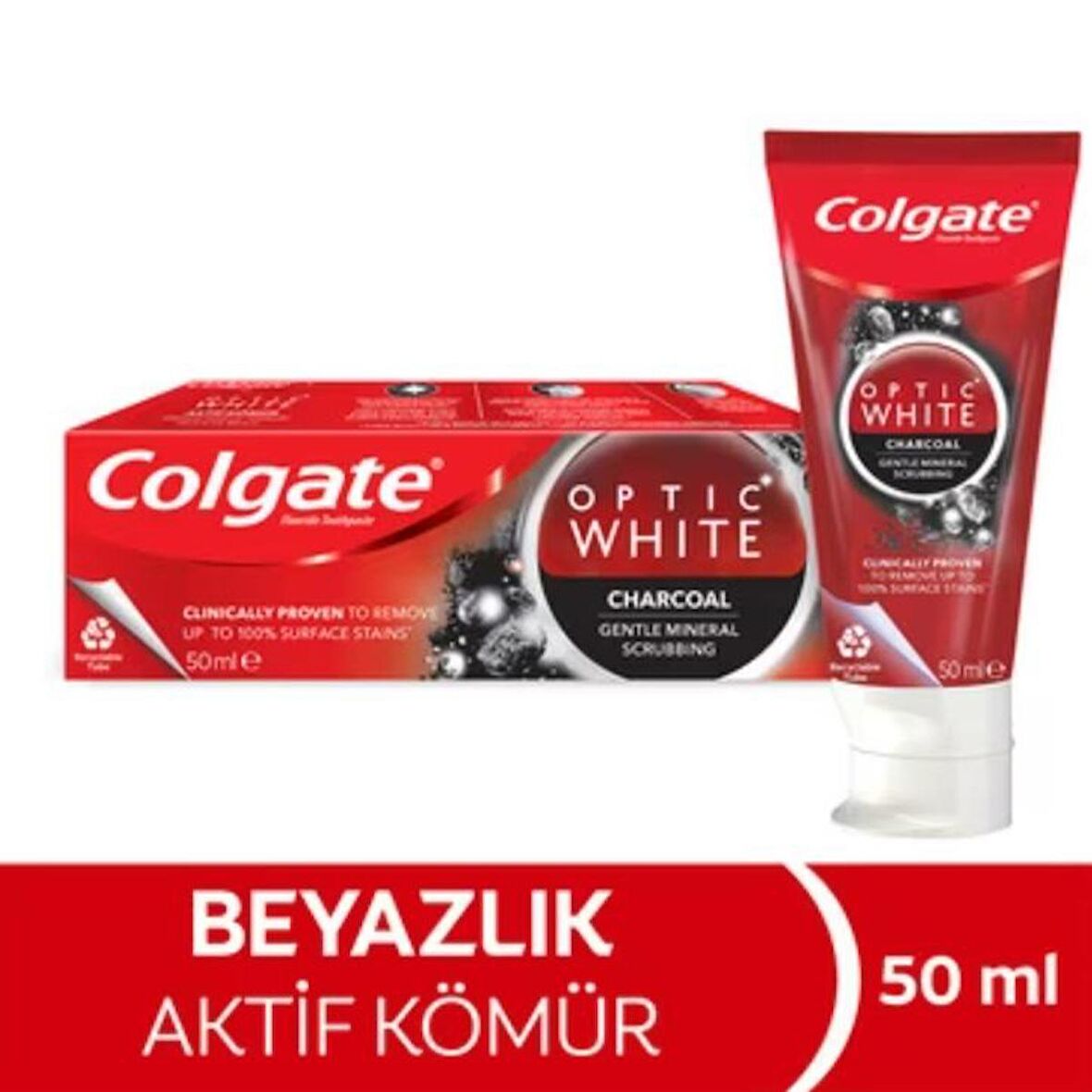 Colgate Optic White Aktif Kömür Beyazlatıcı Diş Macunu 50 Ml