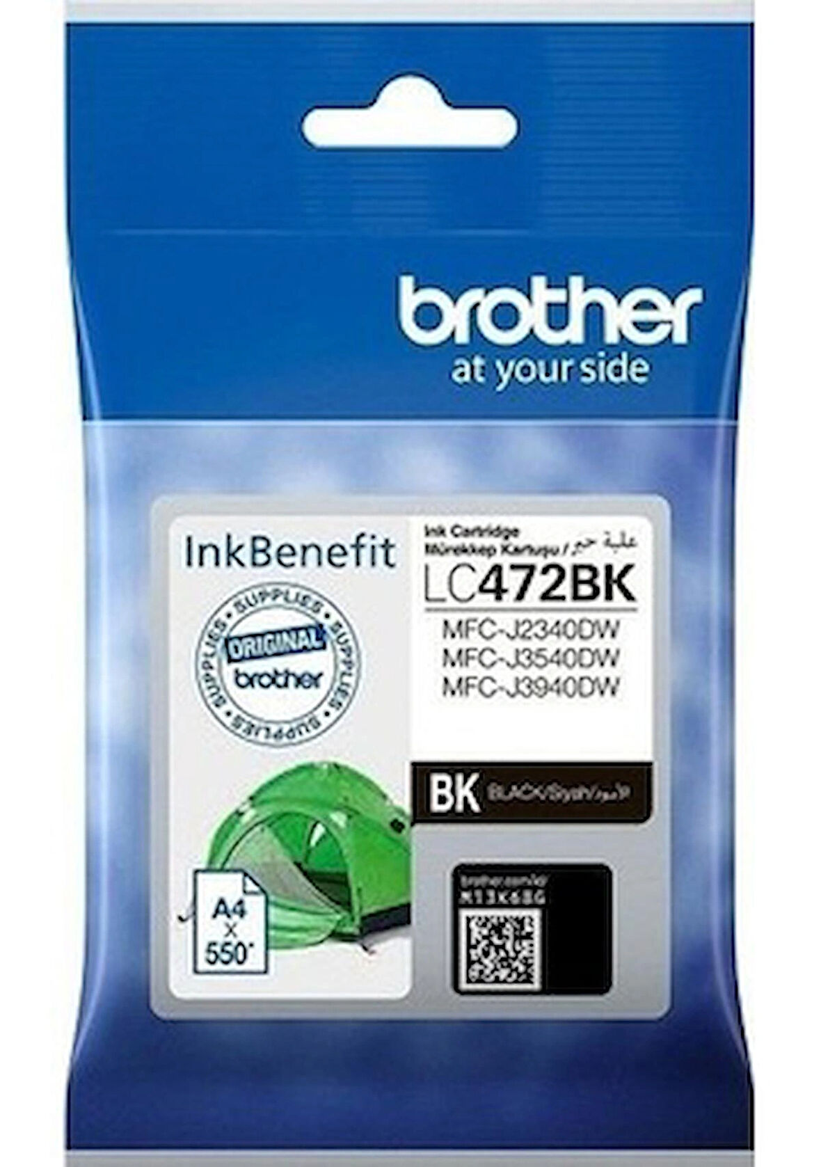BROTHER LC472 BK 550 SAYFA SİYAH KARTUŞ MFC-J2340DW MFC-J3940DW