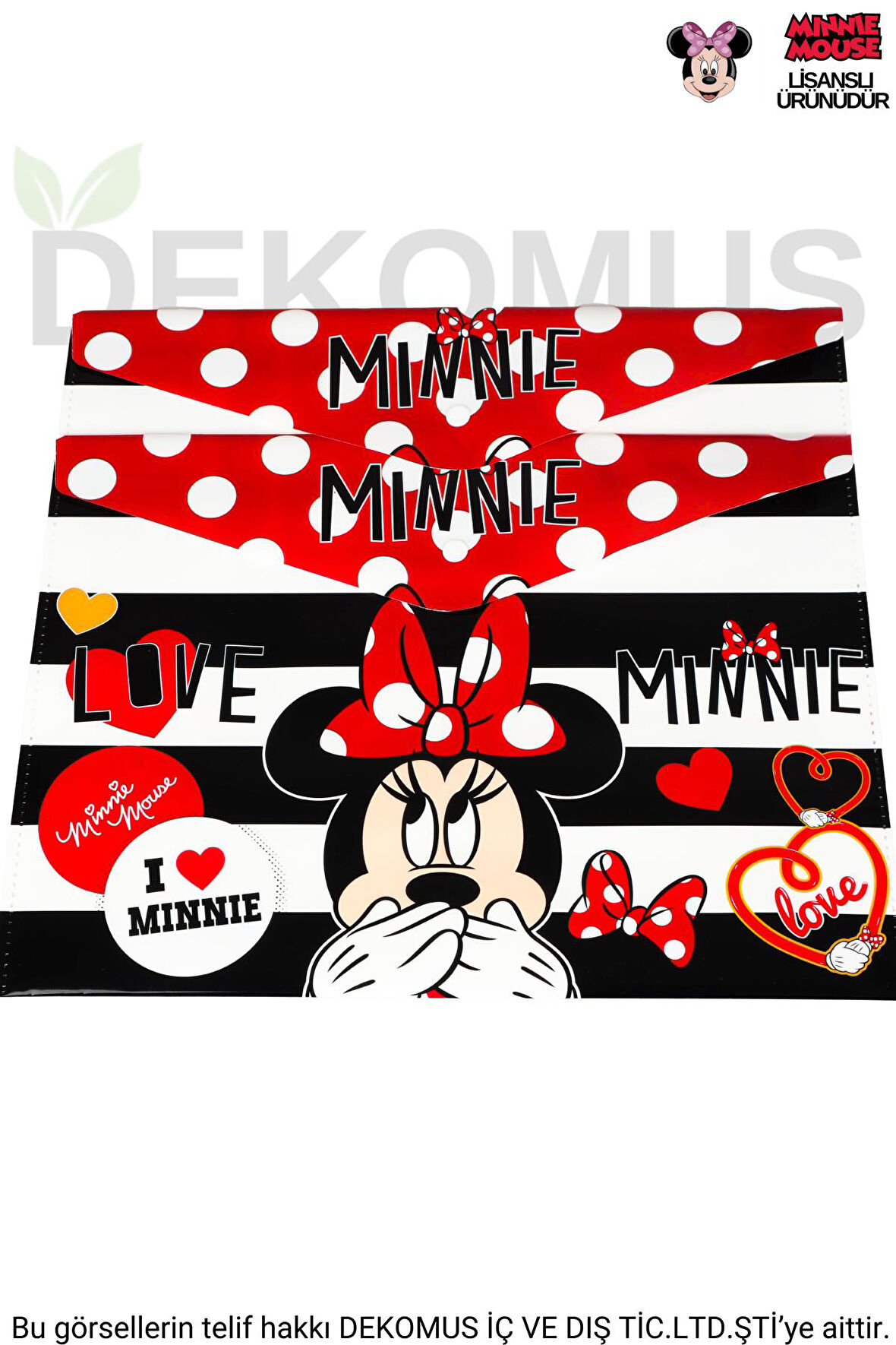 YENİ SEZON LİSANSLI MINNIE MOUSE TEKLİ ÇITÇITLI DOSYA 