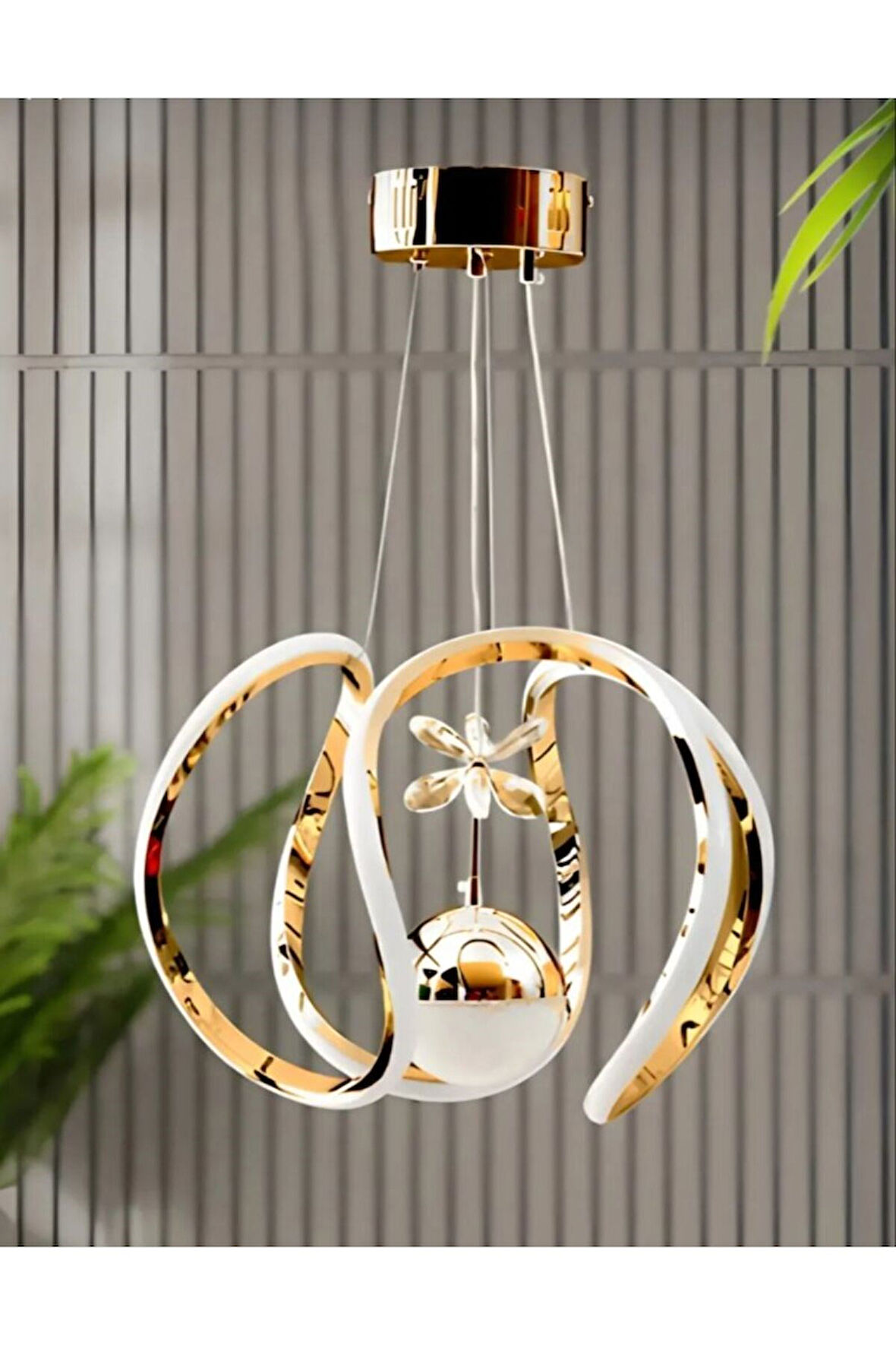 Lory Tek Toplu  Ledli Gold 3 Renk Ledli - Salon-oturma Odası- Hol - Led Avize Aydınlatma