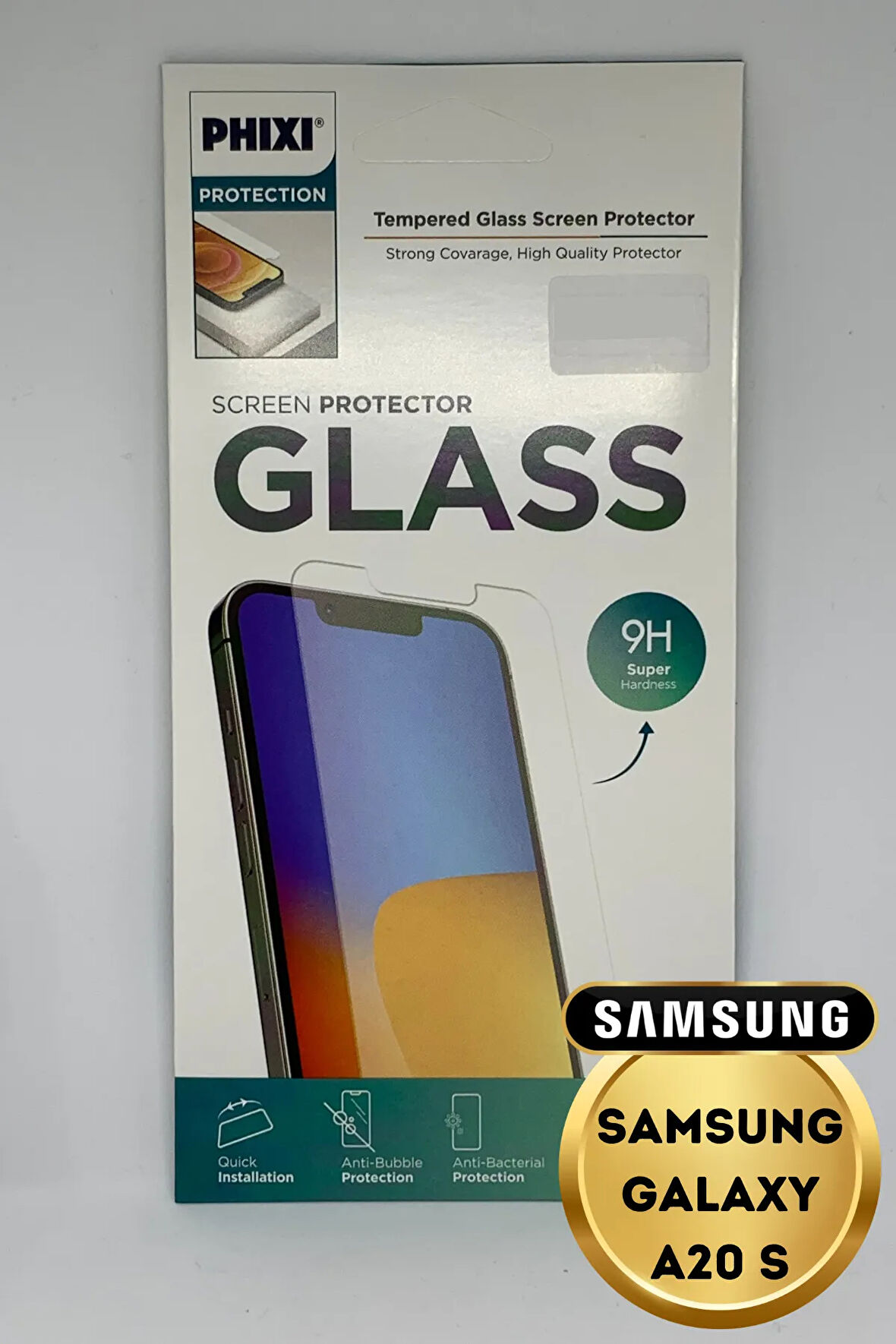 Samsung Galaxy A20 S Uyumlu Temperli Tam Koruma Şeffaf Cam Ekran Koruyucu