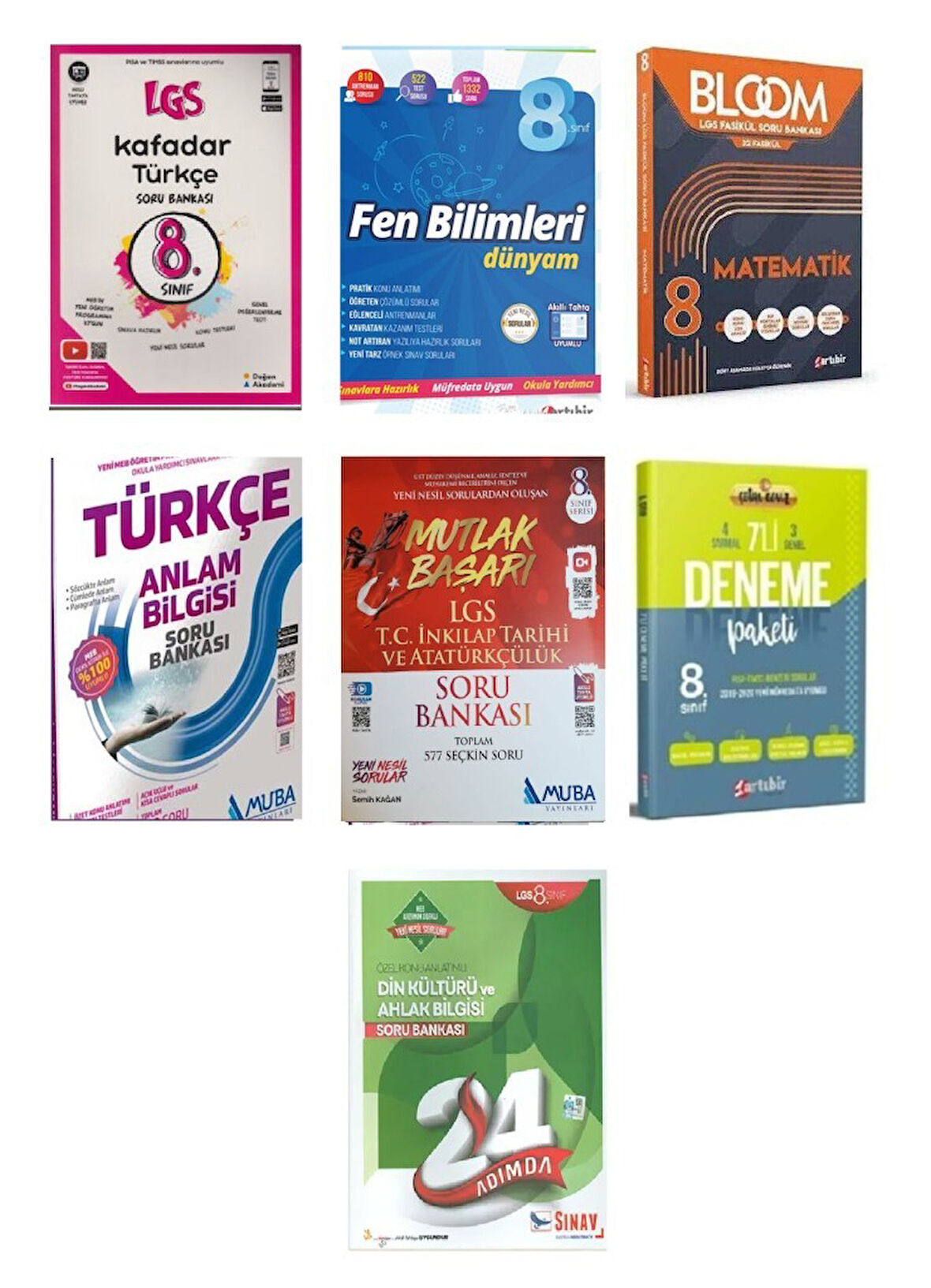 8. Sınıf Tüm Dersler Eğitim Seti 7 Kitap (Set 4)
