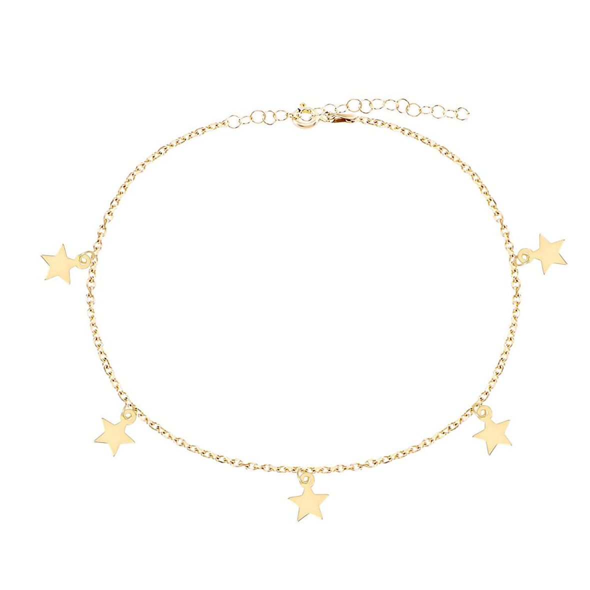 Beş yıldızlı Sallantılı Altın Kaplama Gümüş Hal Hal