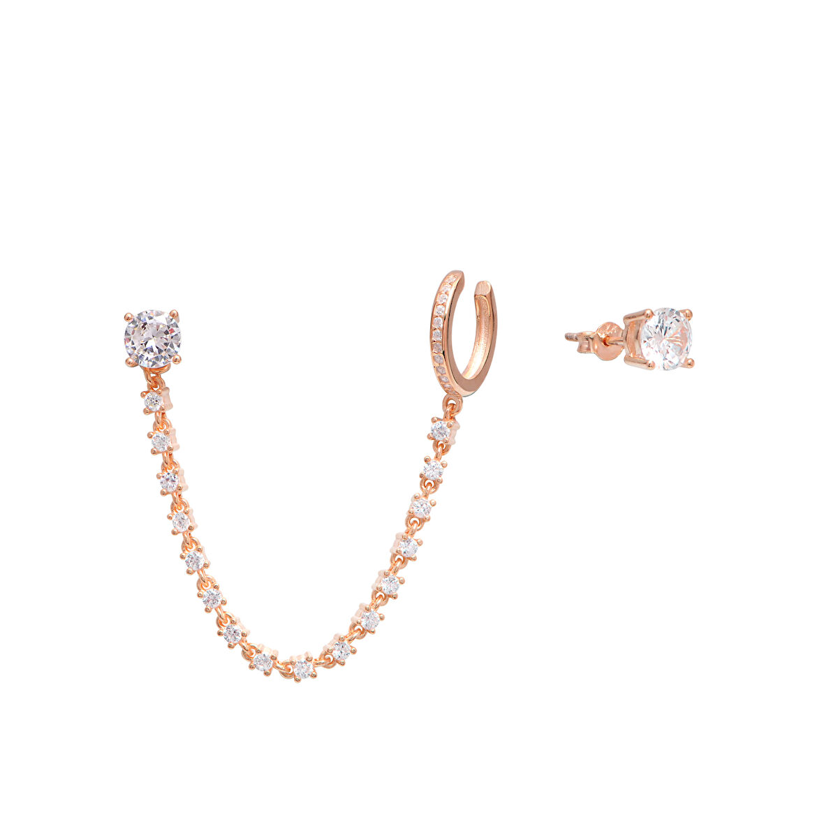 EMILIANO JEWELLERY 925 AYAR GÜMÜŞ TAŞLI KÜPE