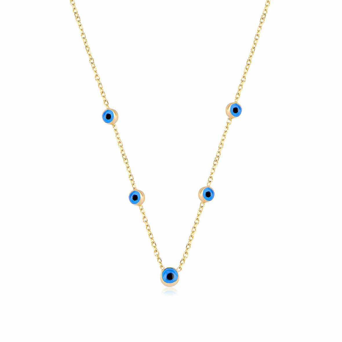 EMILIANO JEWELLERY 925 AYAR CAM TAŞ GÖZ KOLYE