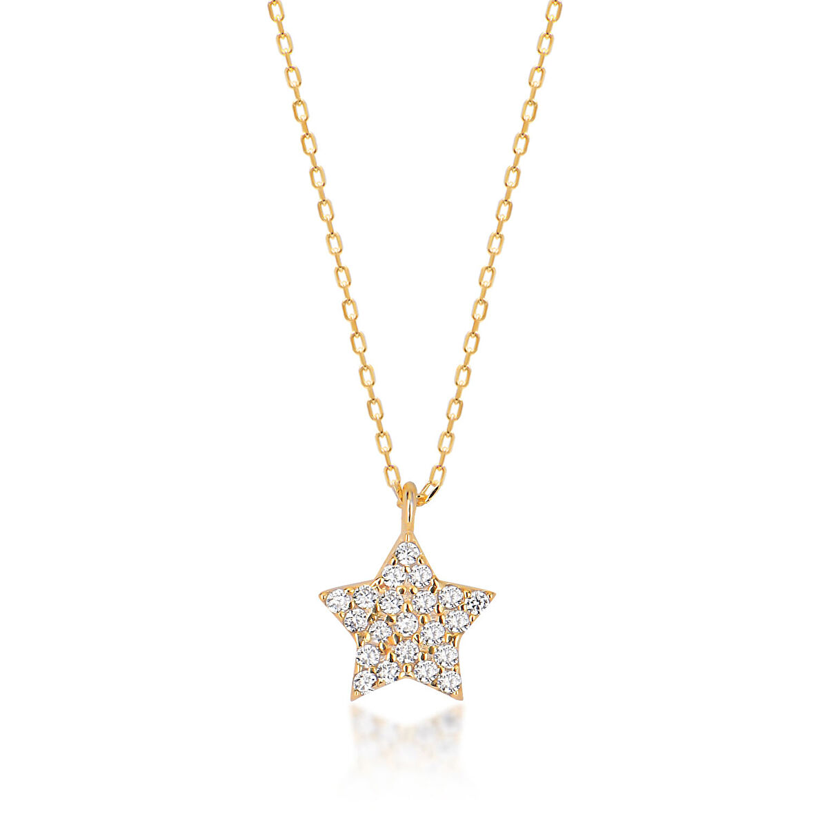 EMILIANO JEWELLERY 925 AYAR TAŞLI YILDIZ KOLYE