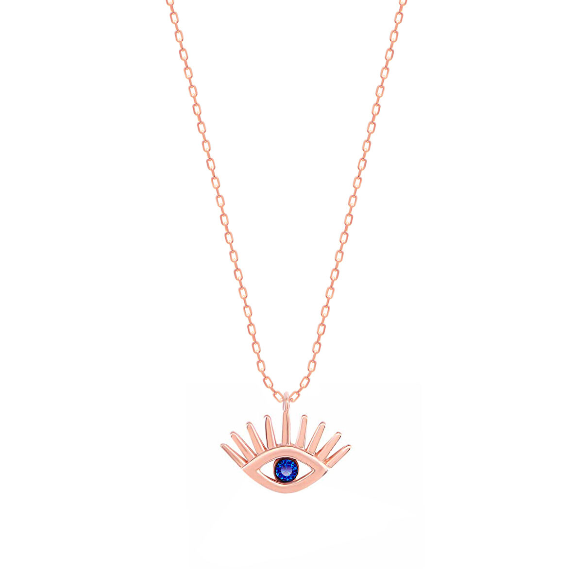 EMILIANO JEWELLERY SİLVER 925 AYAR ZİRKON TAŞLI GÖZ DESENLİ KOLYE