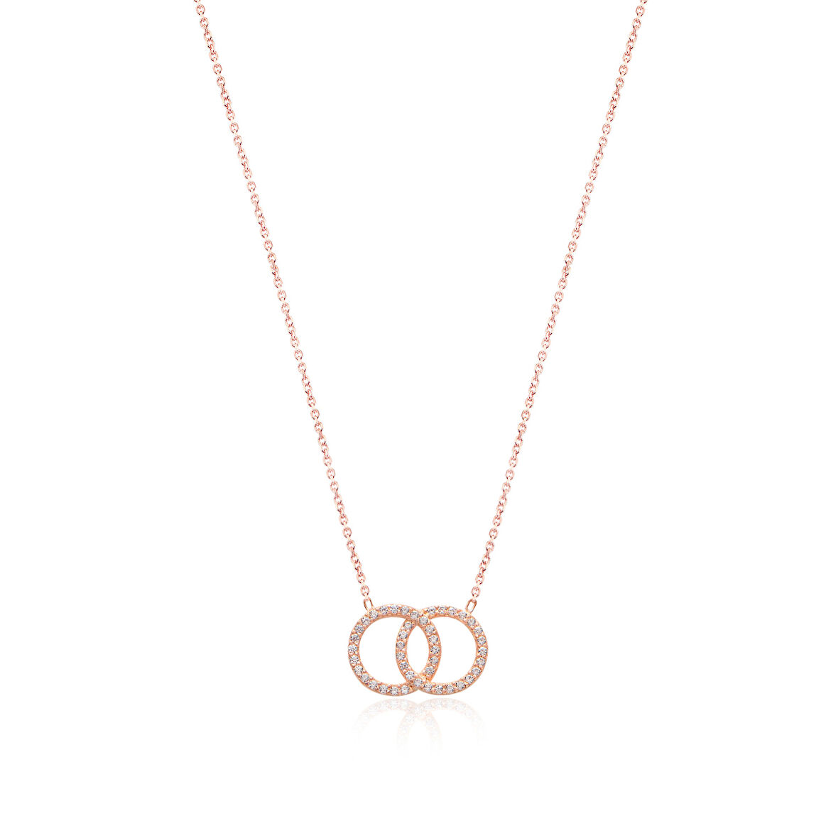 EMILIANO JEWELLERY SİLVER 925 AYAR ZİRKON TAŞLI YUVARLAK DESENLİ KOLYE