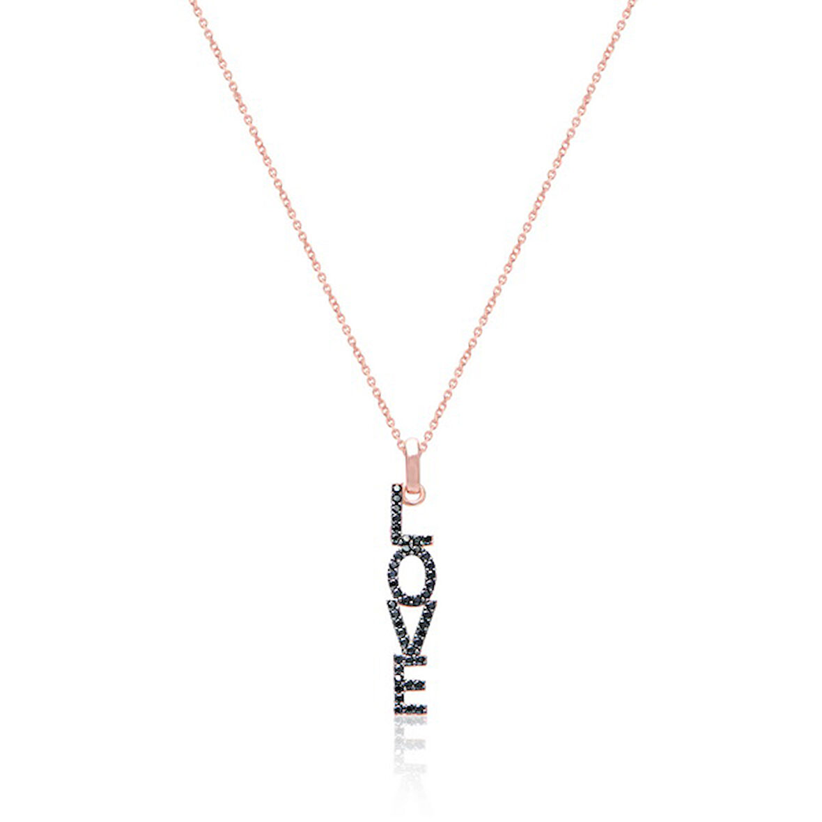EMILIANO JEWELLERY SİLVER 925 AYAR ZİRKON TAŞLI LOVE KOLYE