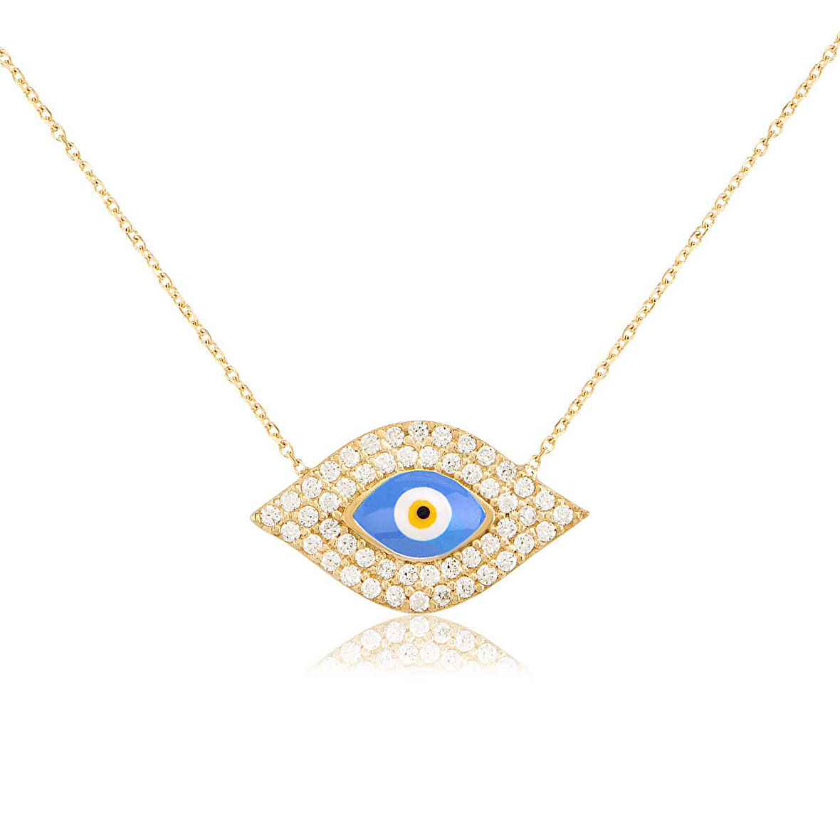 EMILIANO JEWELLERY SİLVER 925 AYAR GÖZ MİNELİ KOLYE