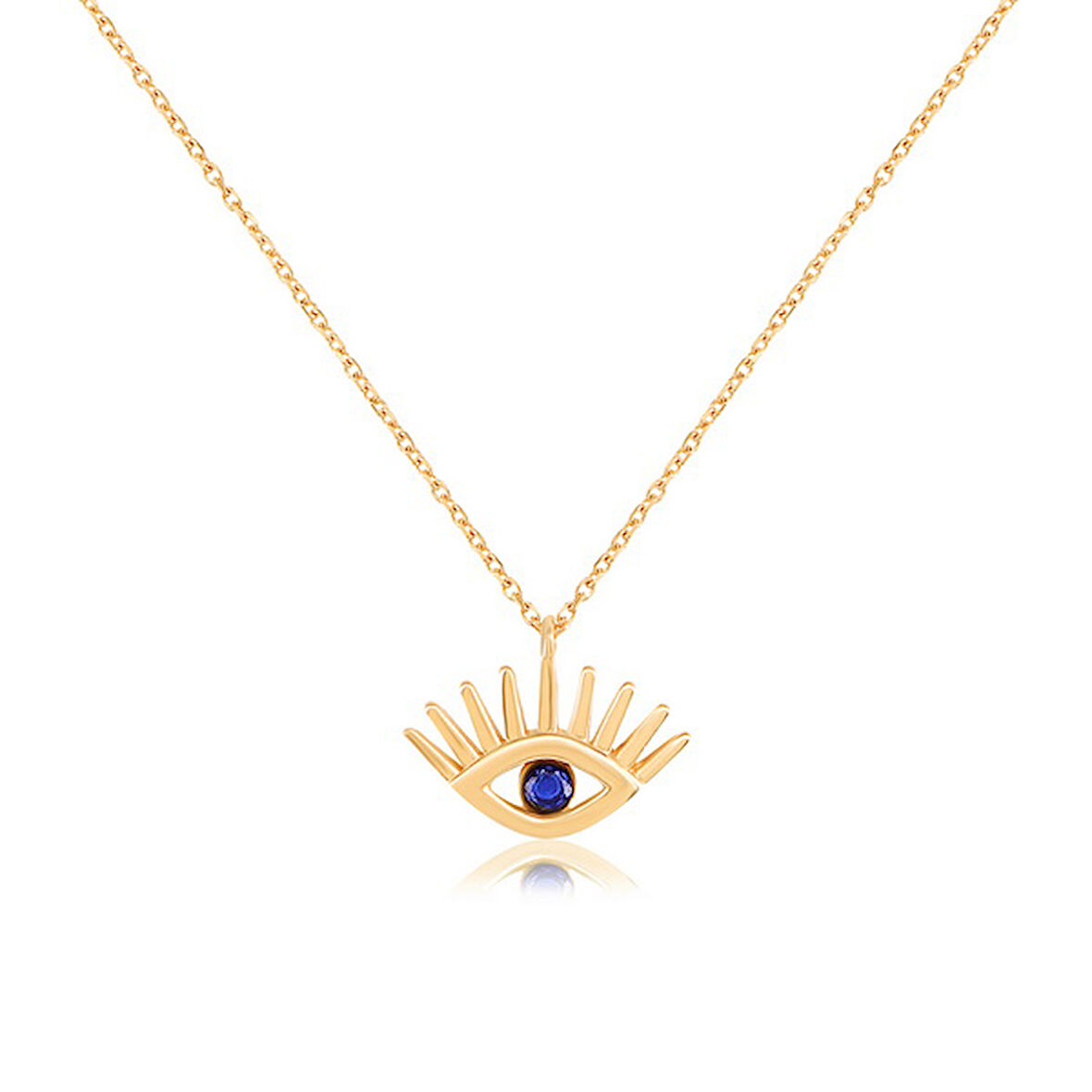 EMILIANO JEWELLERY SİLVER 925 AYAR ZİRKON TAŞLI GÖZ DESENLİ KOLYE