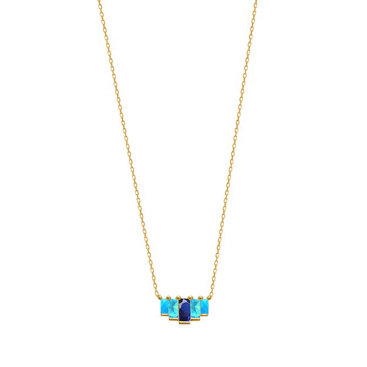 EMILIANO JEWELLERY 925 AYAR GÜMÜŞ TAŞLI KOLYE