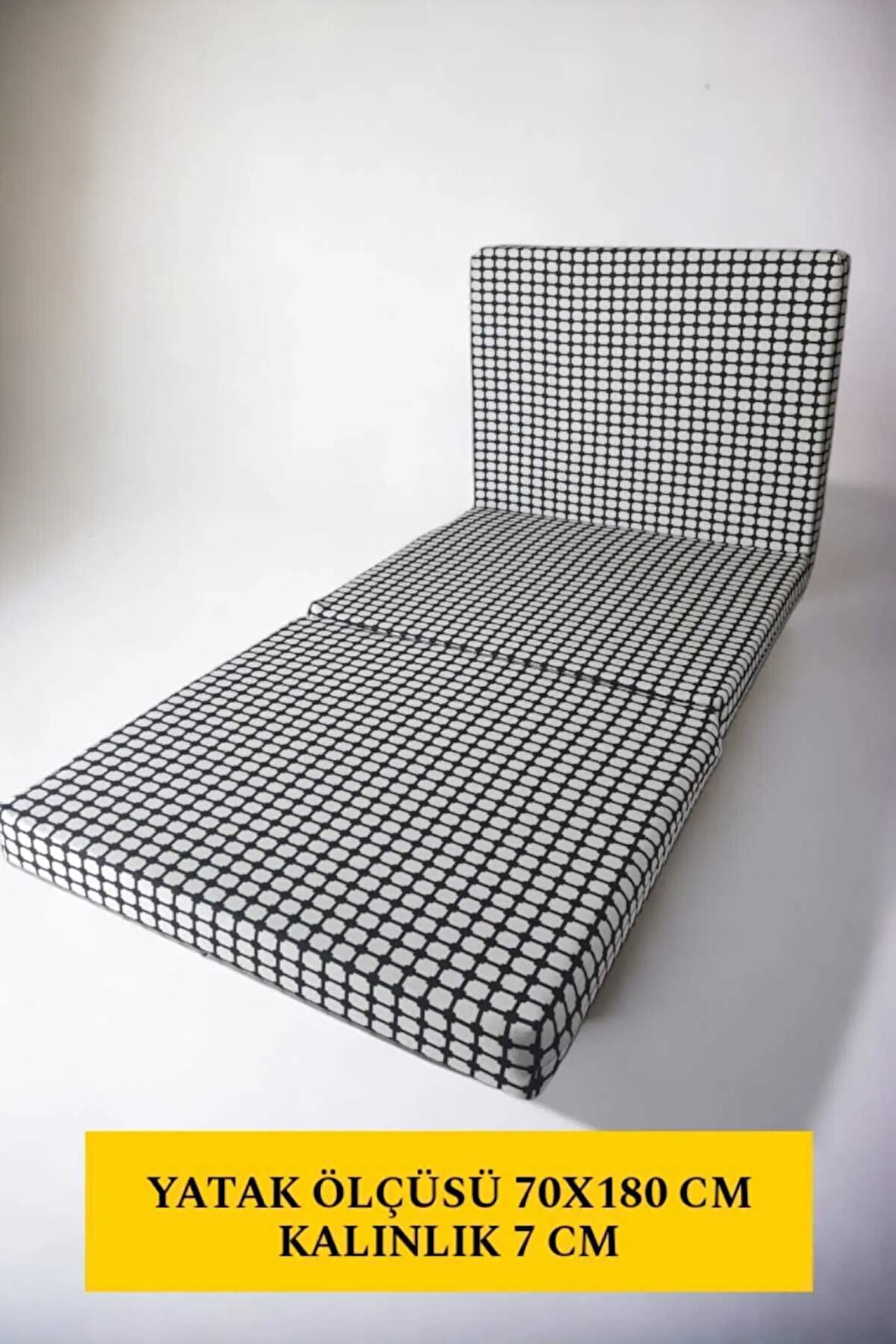 Çok Amaçlı Minder Yatak - Sünger Yer Yatağı (70x180cm kalınlık 7 cm) Akustik Beyaz