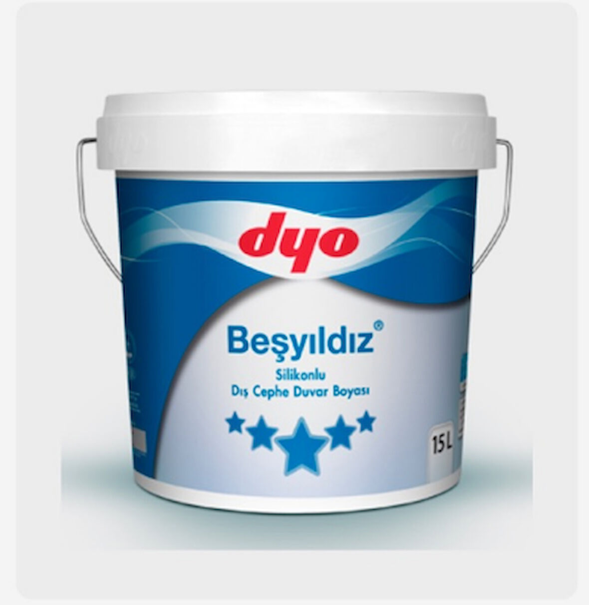 DYO 15LT BEŞYILDIZ SİLİKONLU DIŞ CEPHE BOYASI BEYAZ