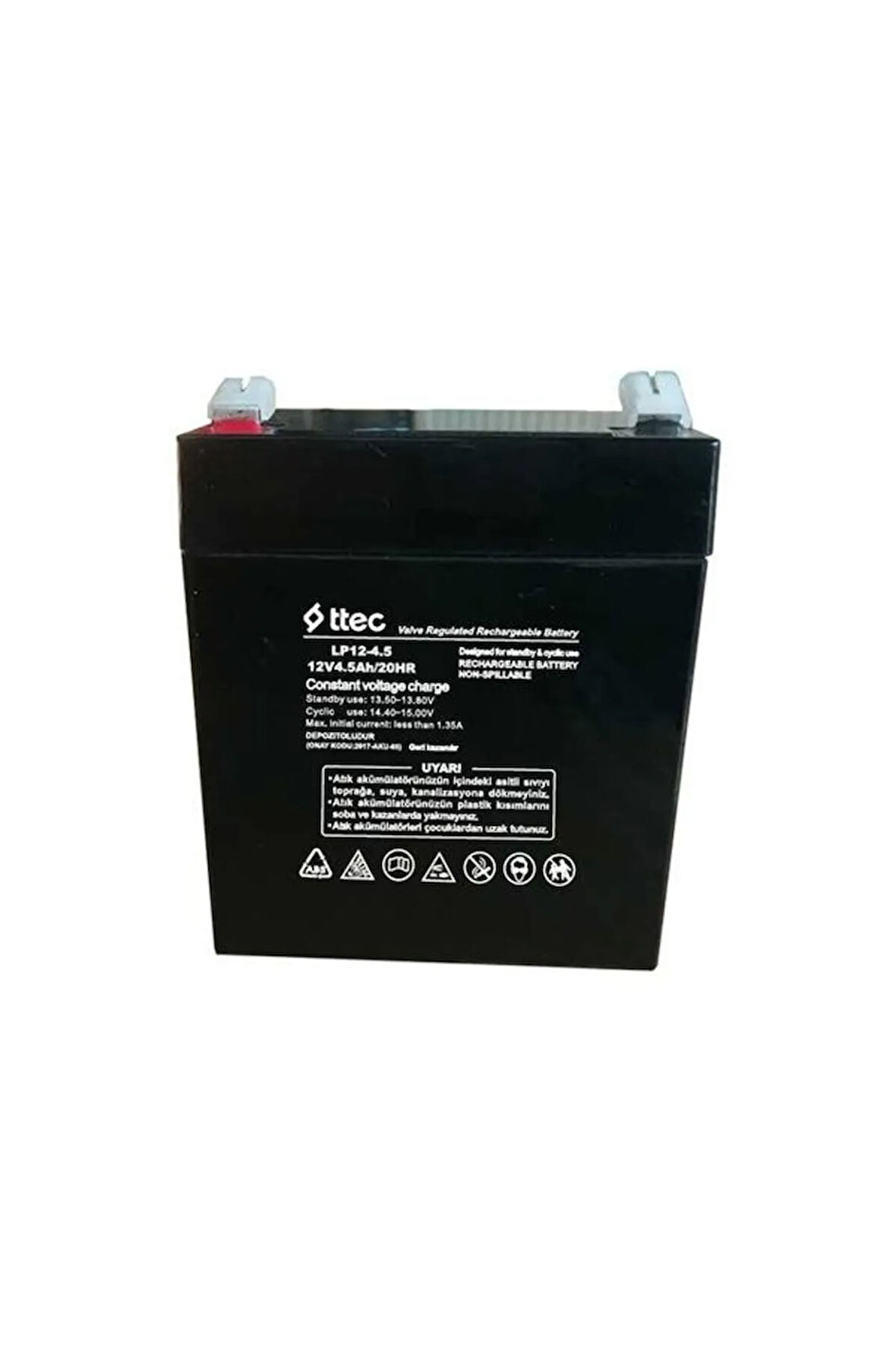 12v 4.5ah Bakımsız Kuru Akü