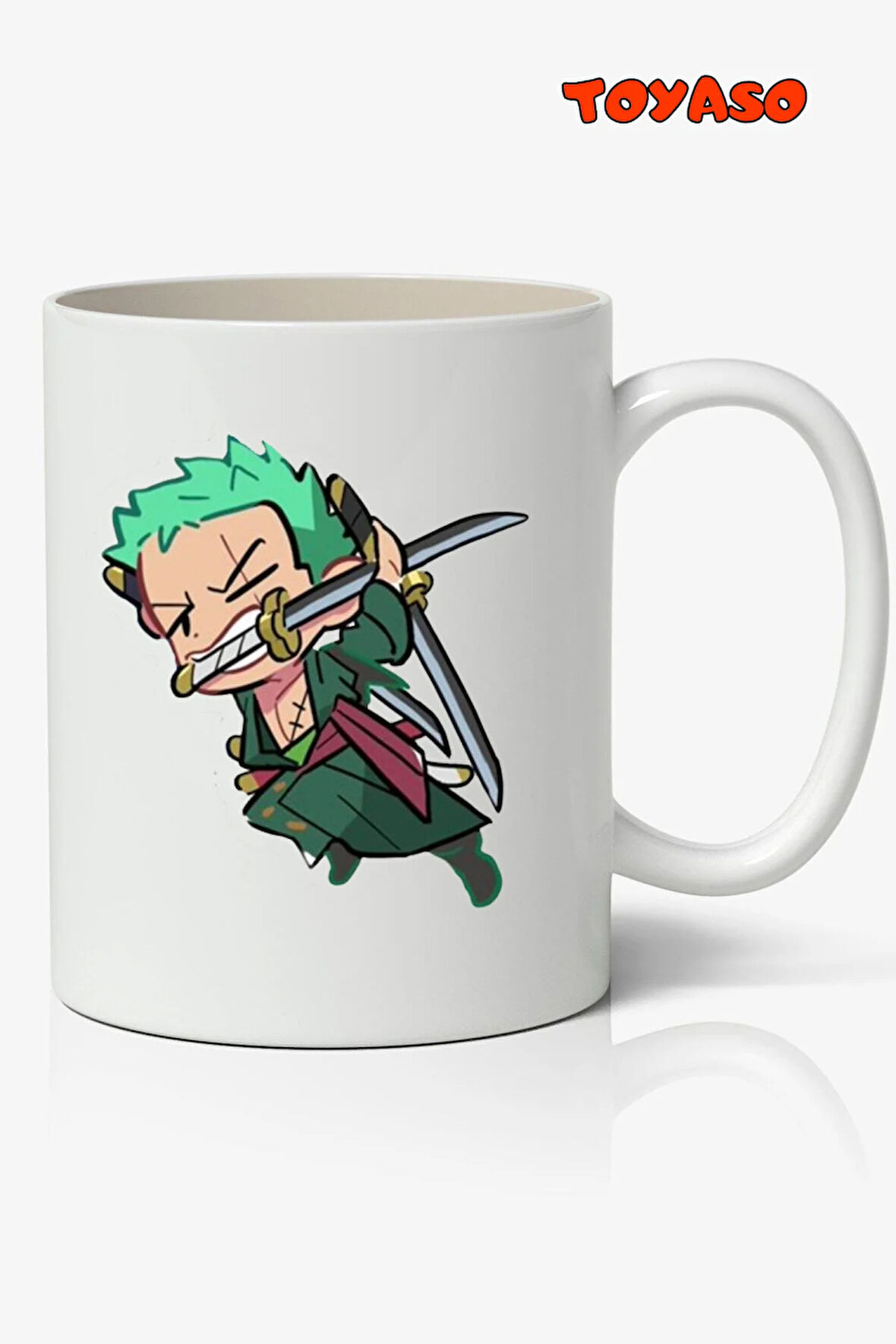 Roronoa Zoro One Piece Anime Temalı Beyaz Kupa Bardak Arkadaşa Sevgiliye Hediye